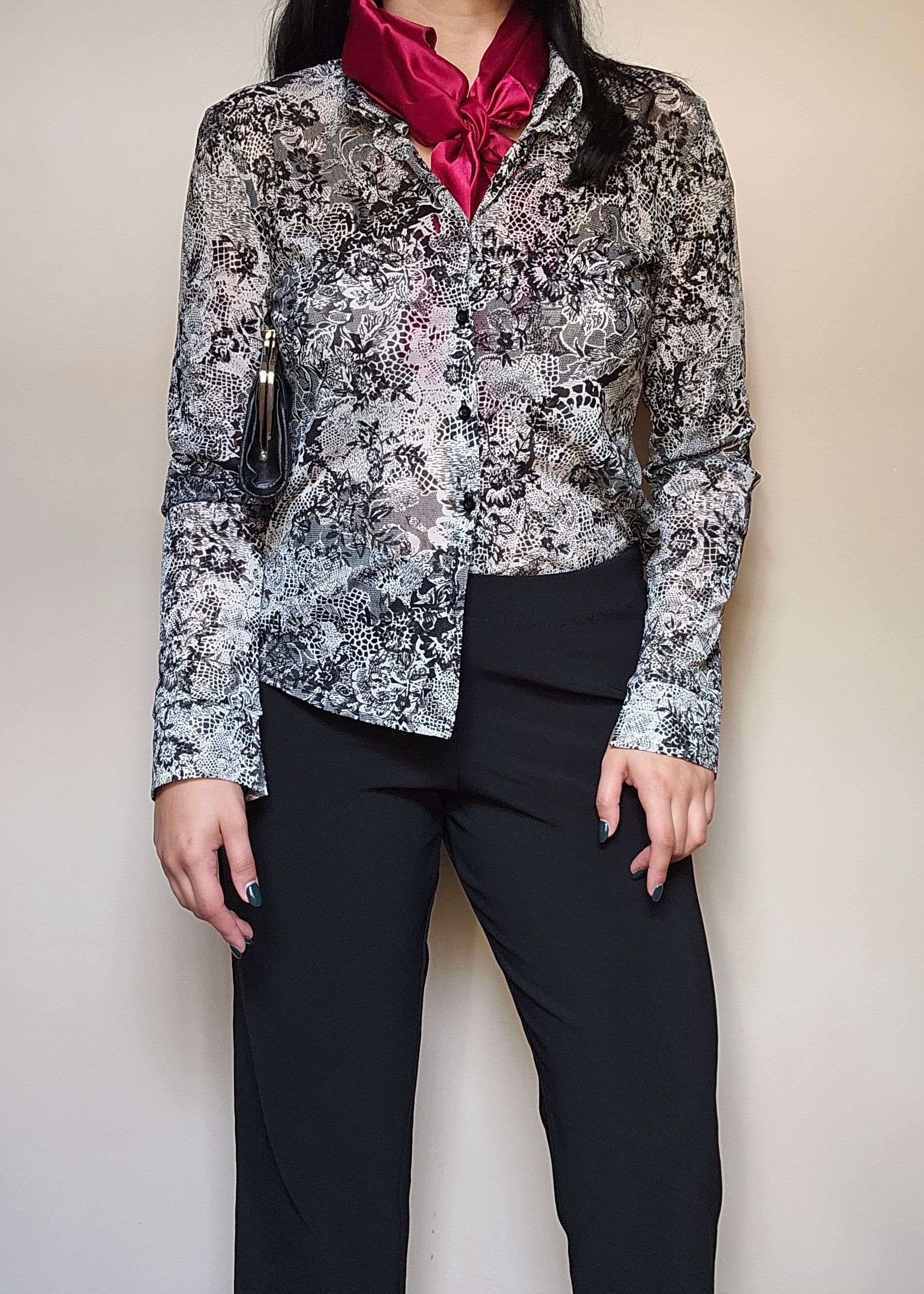 Black & White Paisley Shirt