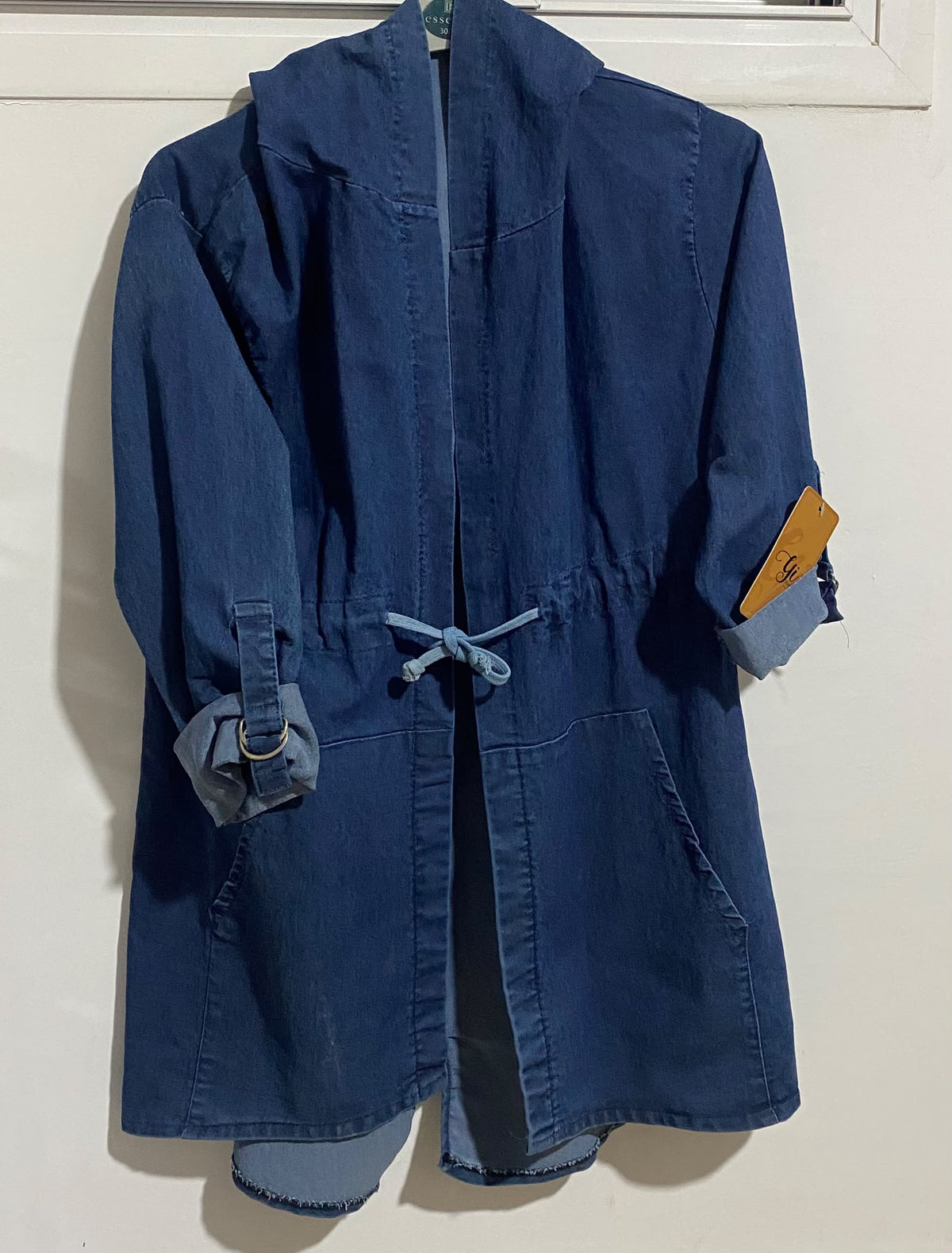 Denim Hooded Duster - Ella's Closet