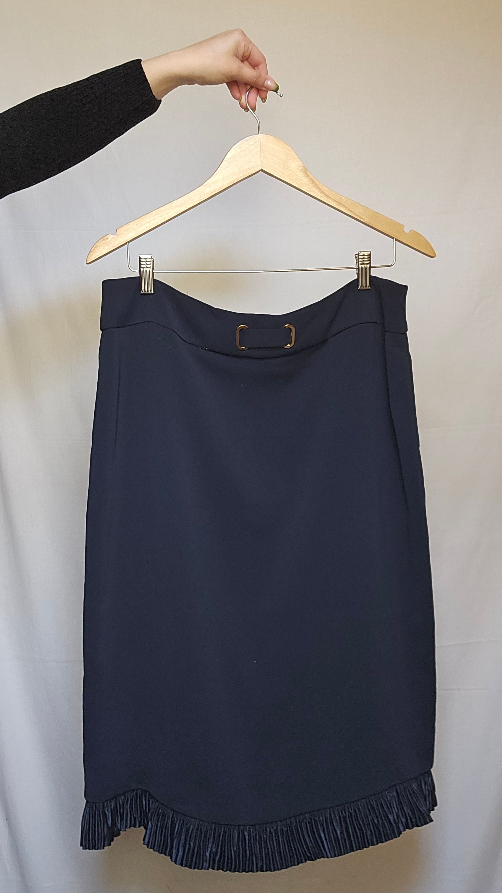 Luisa Spagnoli Navy Pencil Skirt