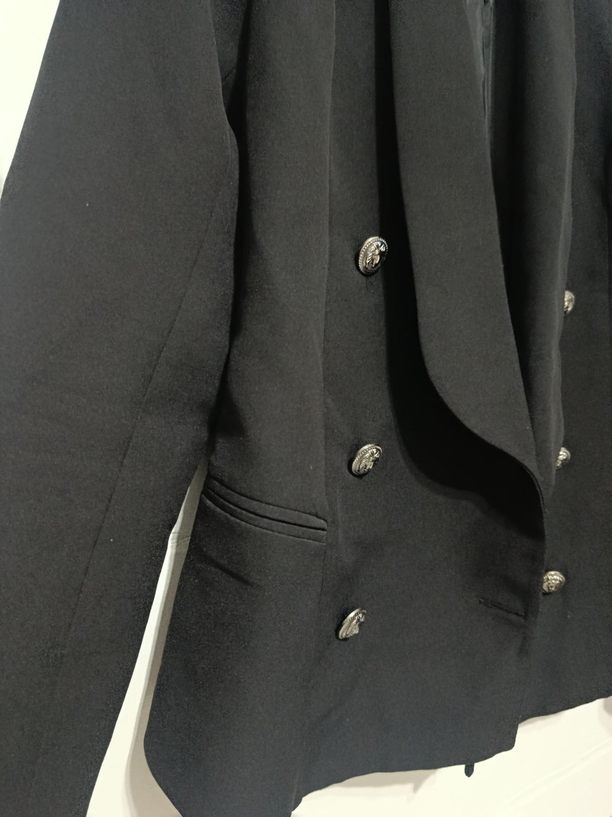 JF LEFON Black Double-Breasted Blazer
