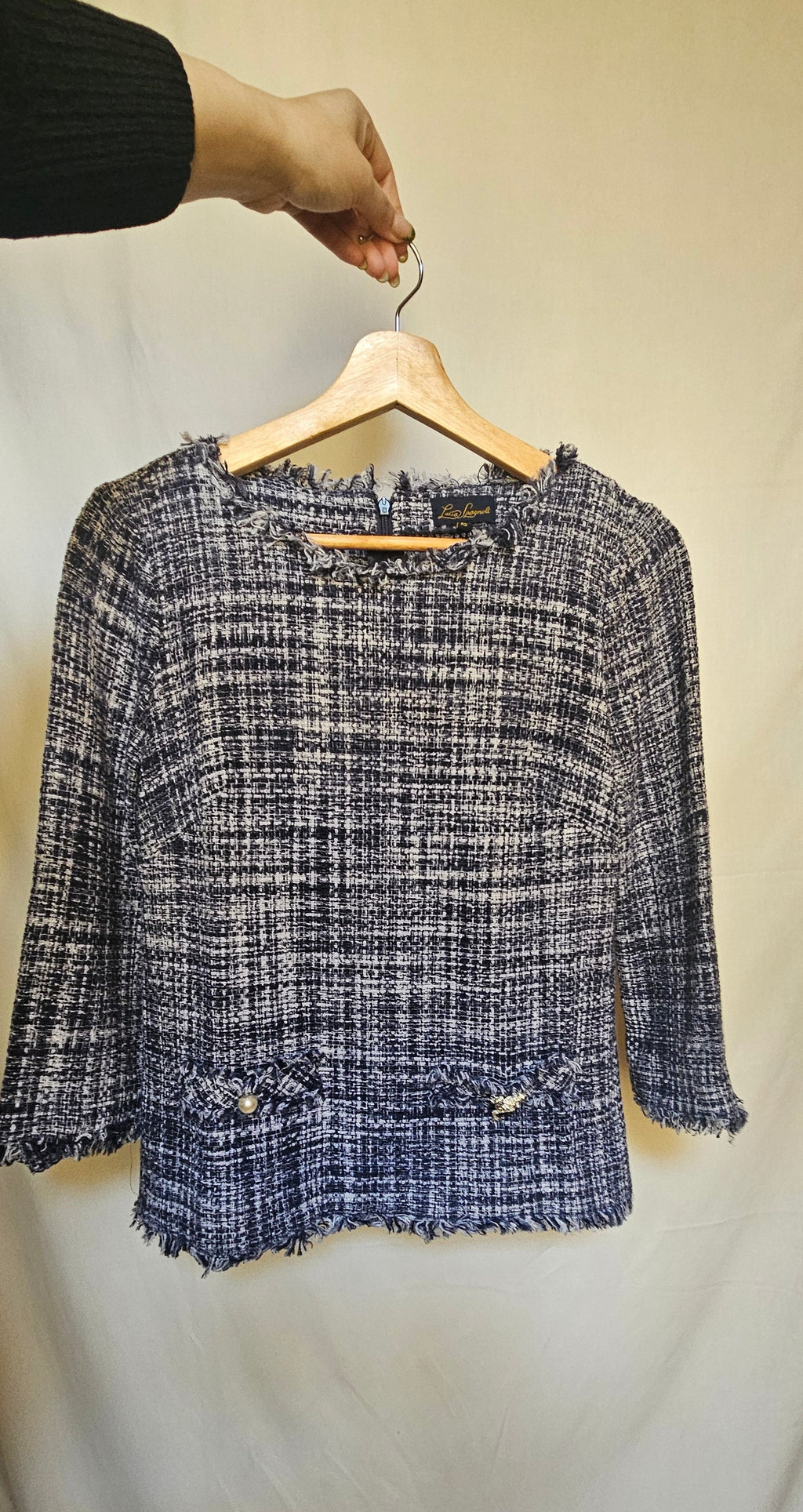 Luisa Spagnoli Blue Checked Blouse