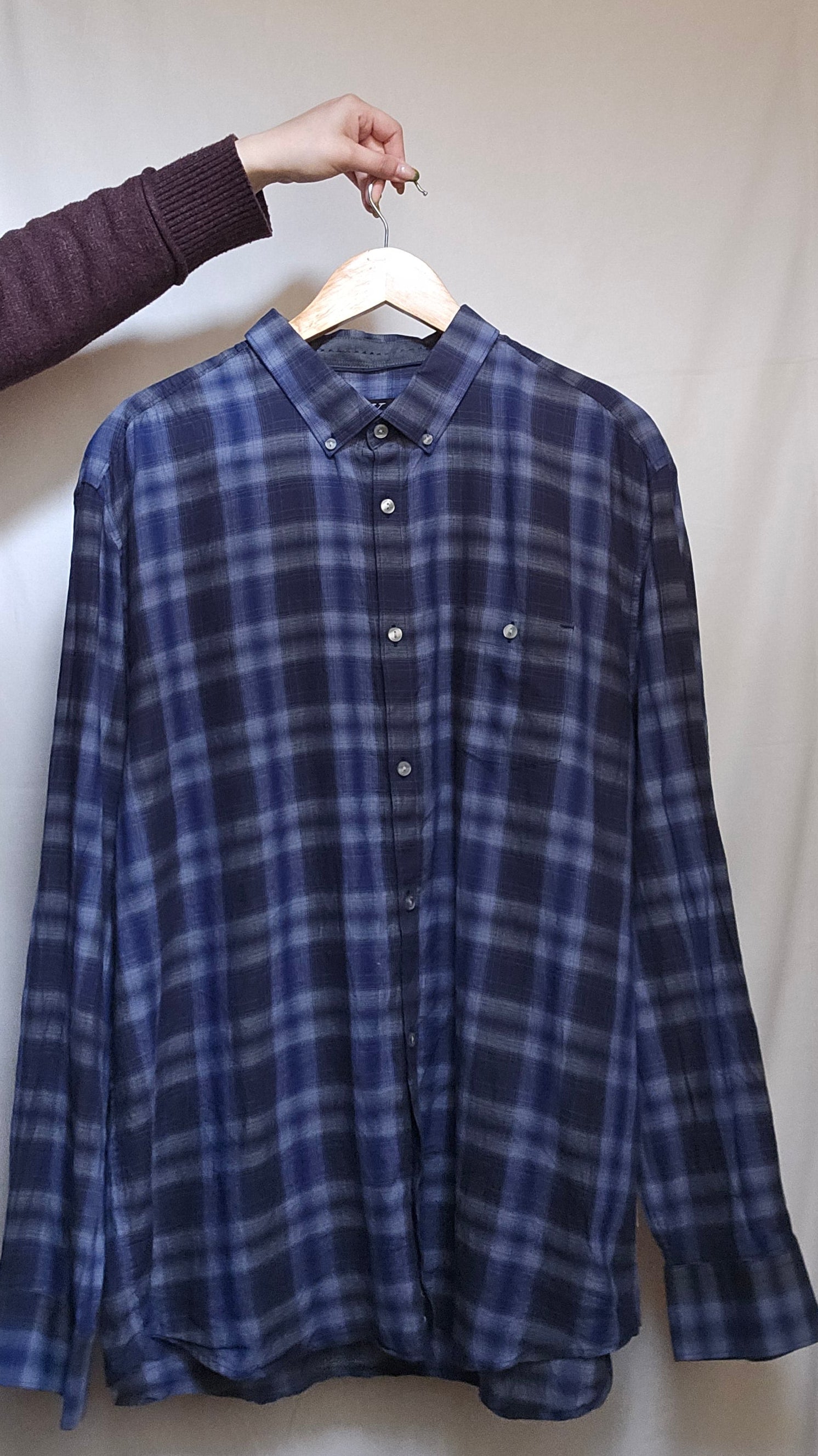 Calvin Klein Blue Plaid Shirt