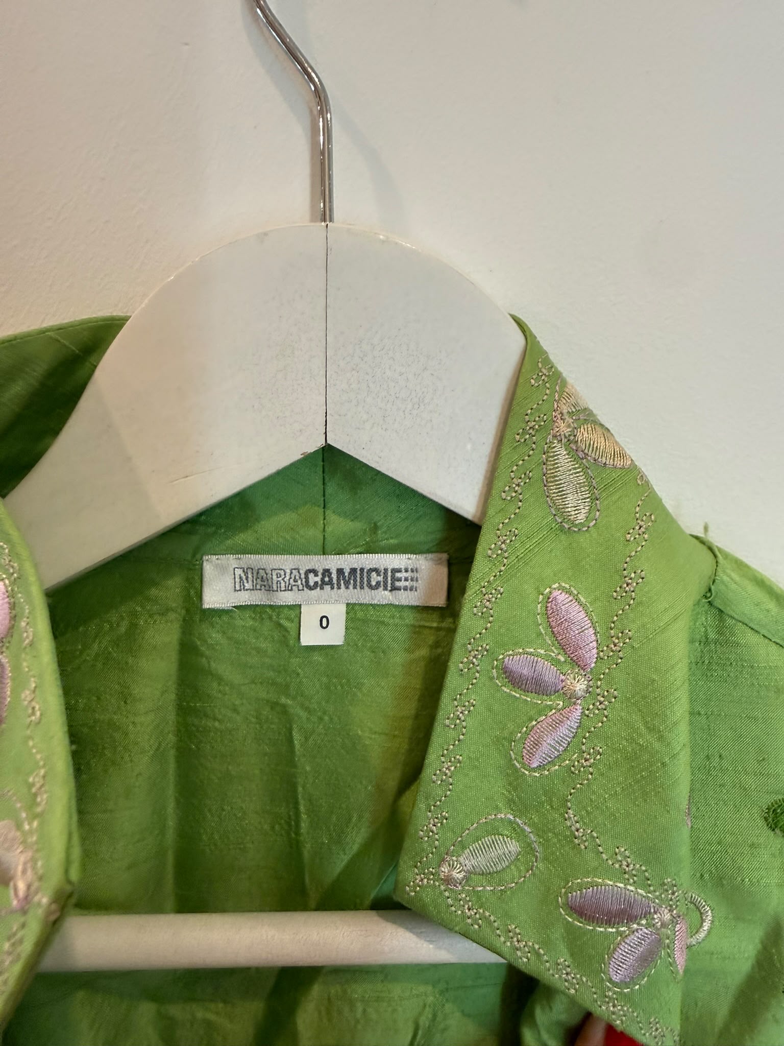 Nara Camicie Embroidered Silk Shirt — Poppy's Closet