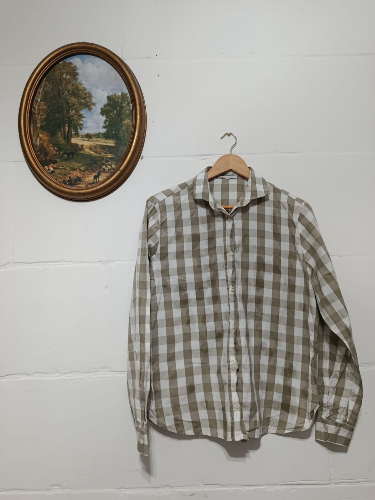 Checked Cream-White Shirt