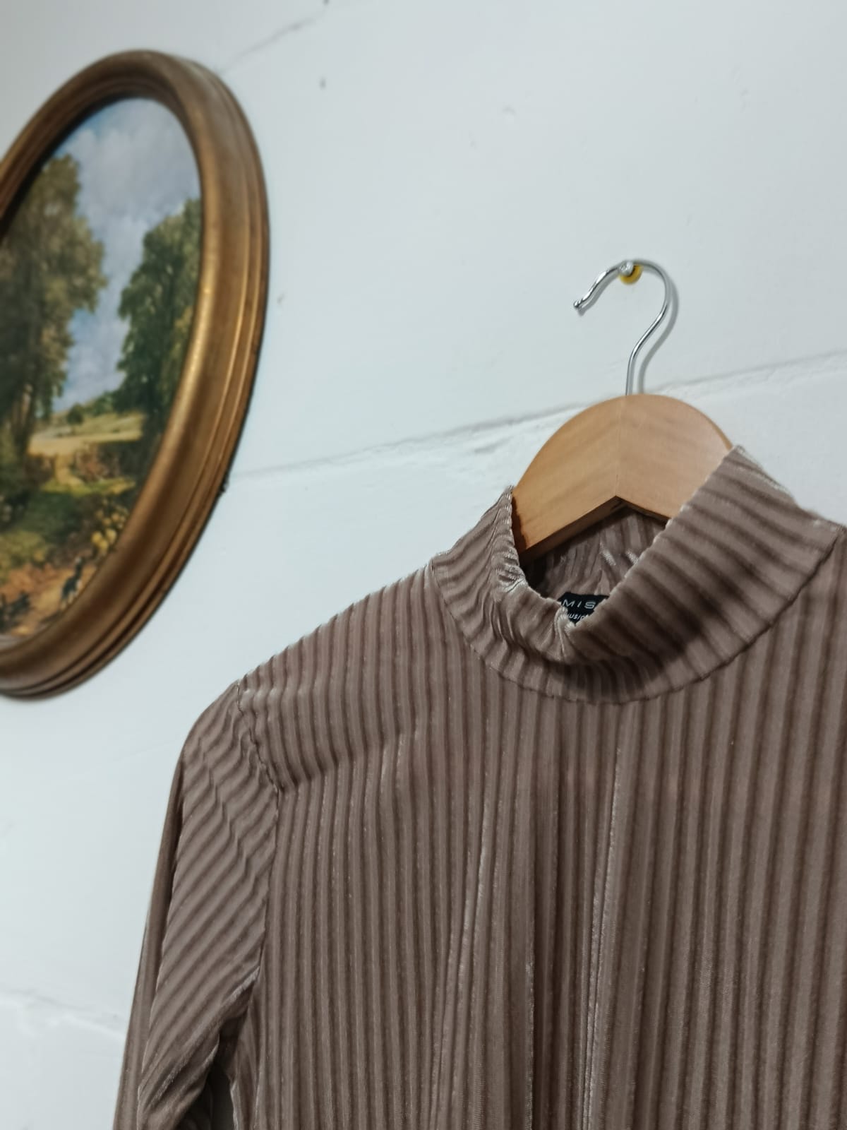 Ribbed Turtleneck Top