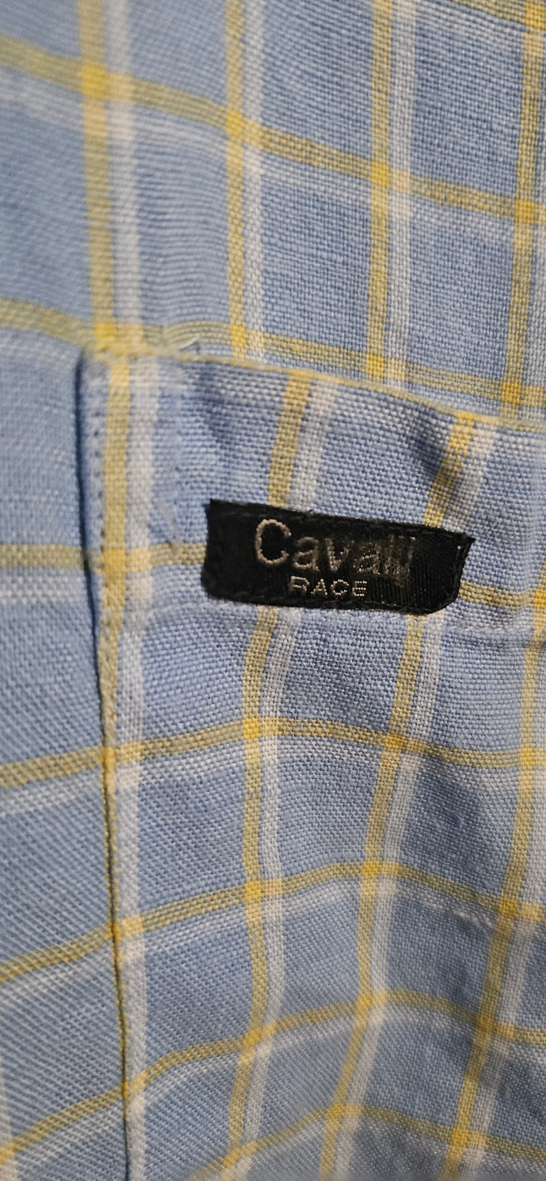 Cavalli Race Blue Plaid Shirt