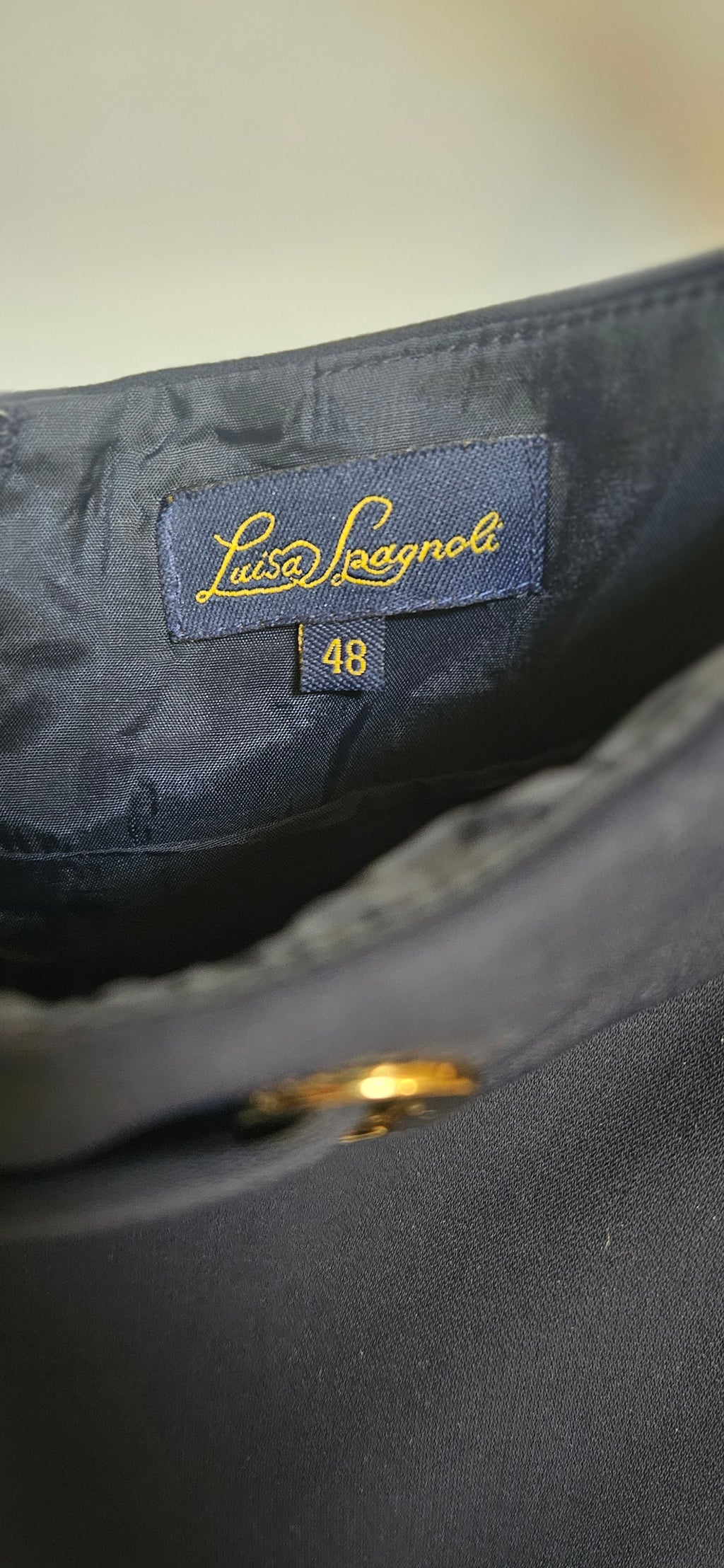 Luisa Spagnoli Navy Pencil Skirt