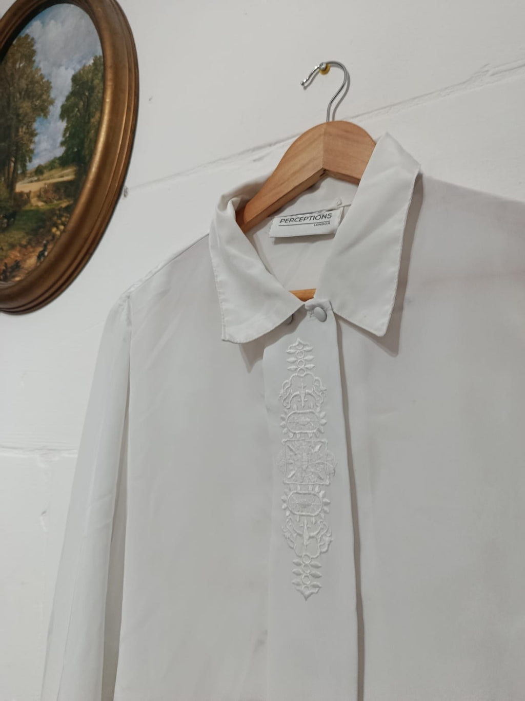 White Lace Collar Shirt