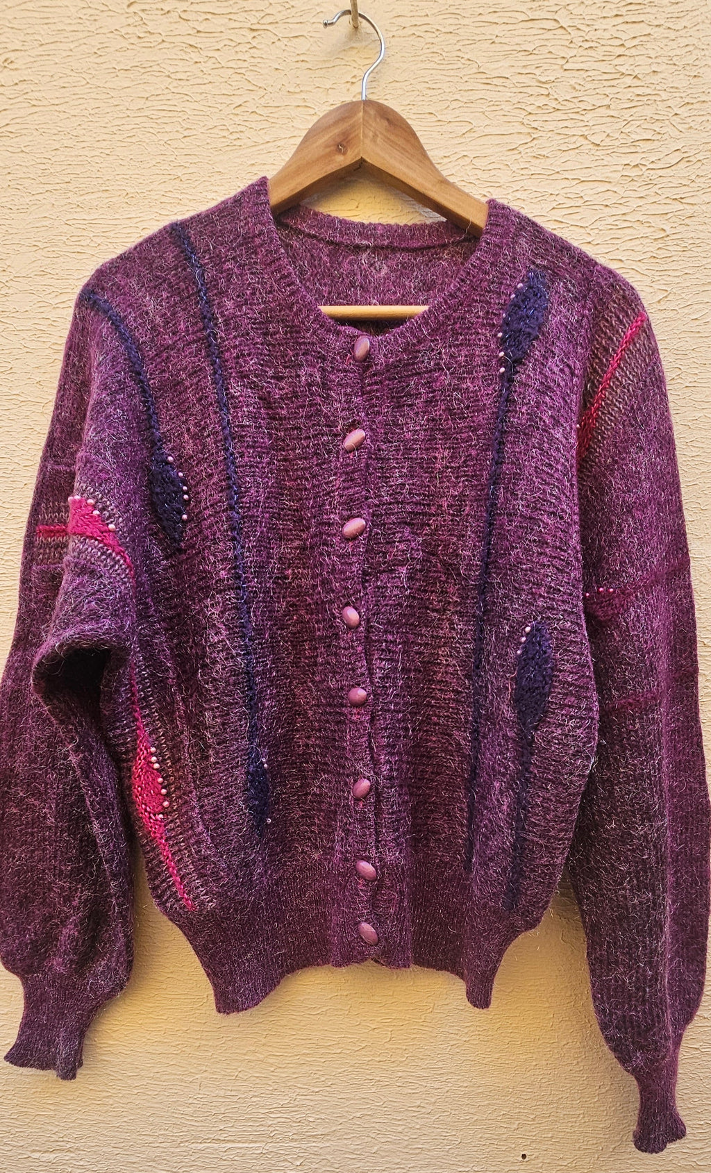 Purple Beaded Cardigan