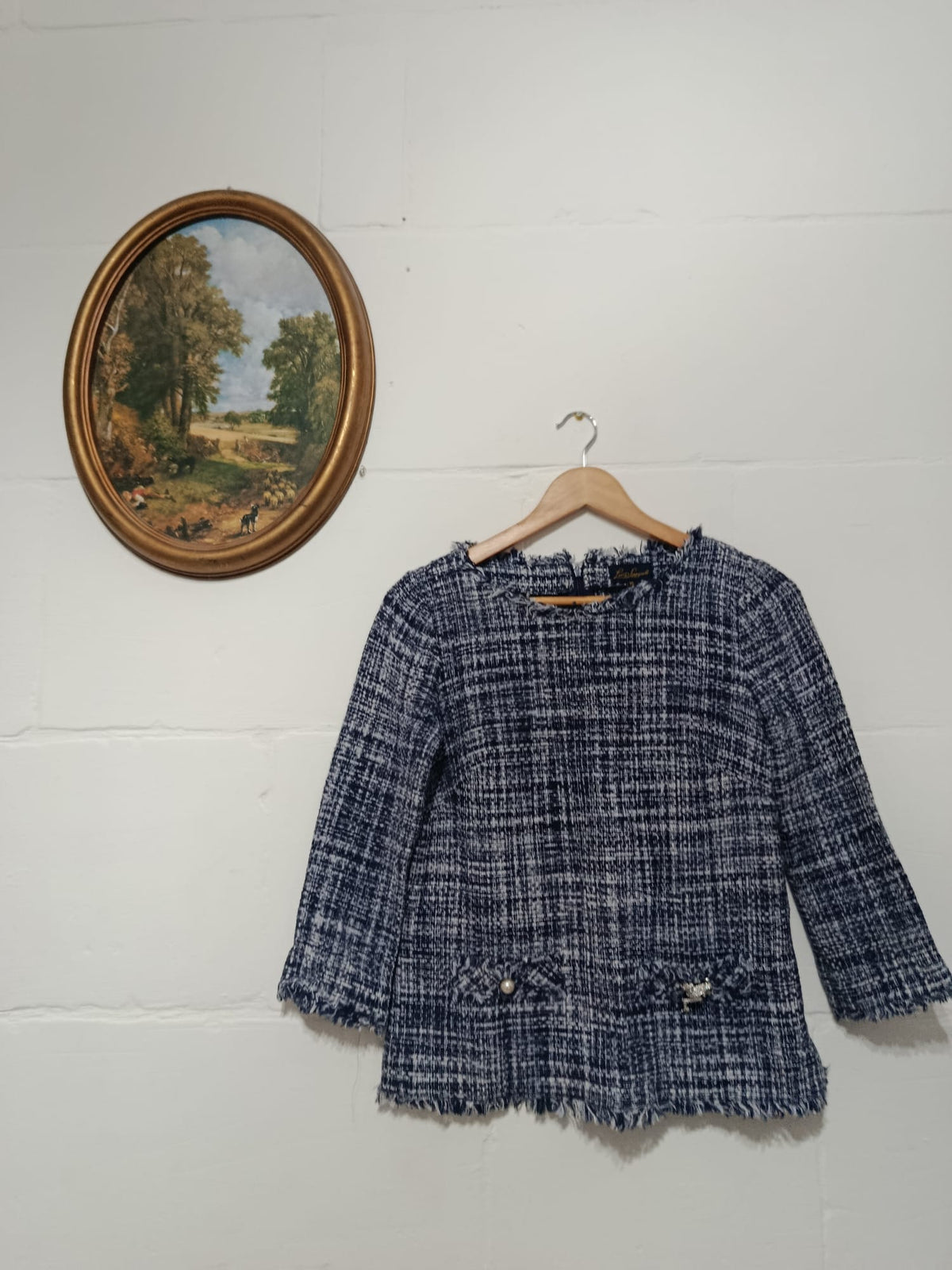 Luisa Spagnoli Blue Checked Blouse