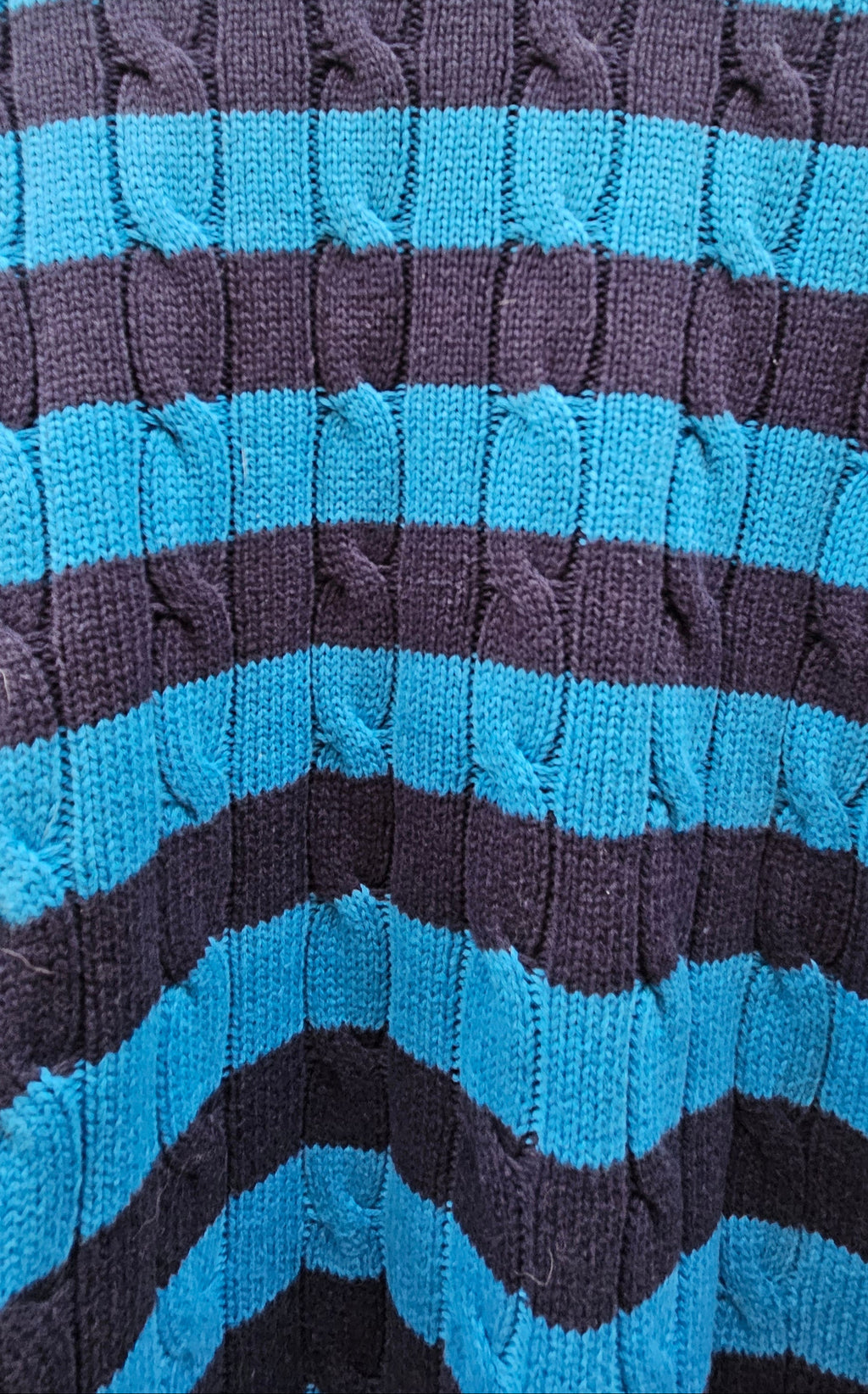 Vintage Blue & Navy Striped Knit Sweater