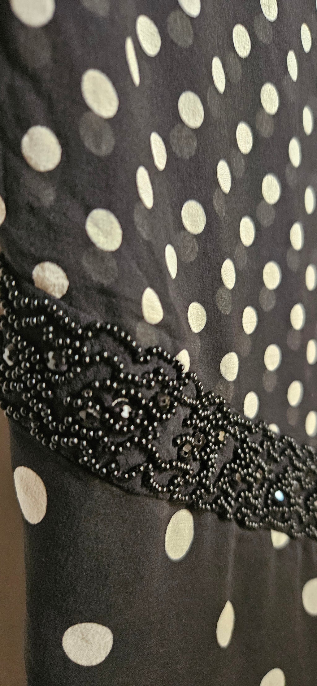 Black & White Polka Dot Chiffon Dress