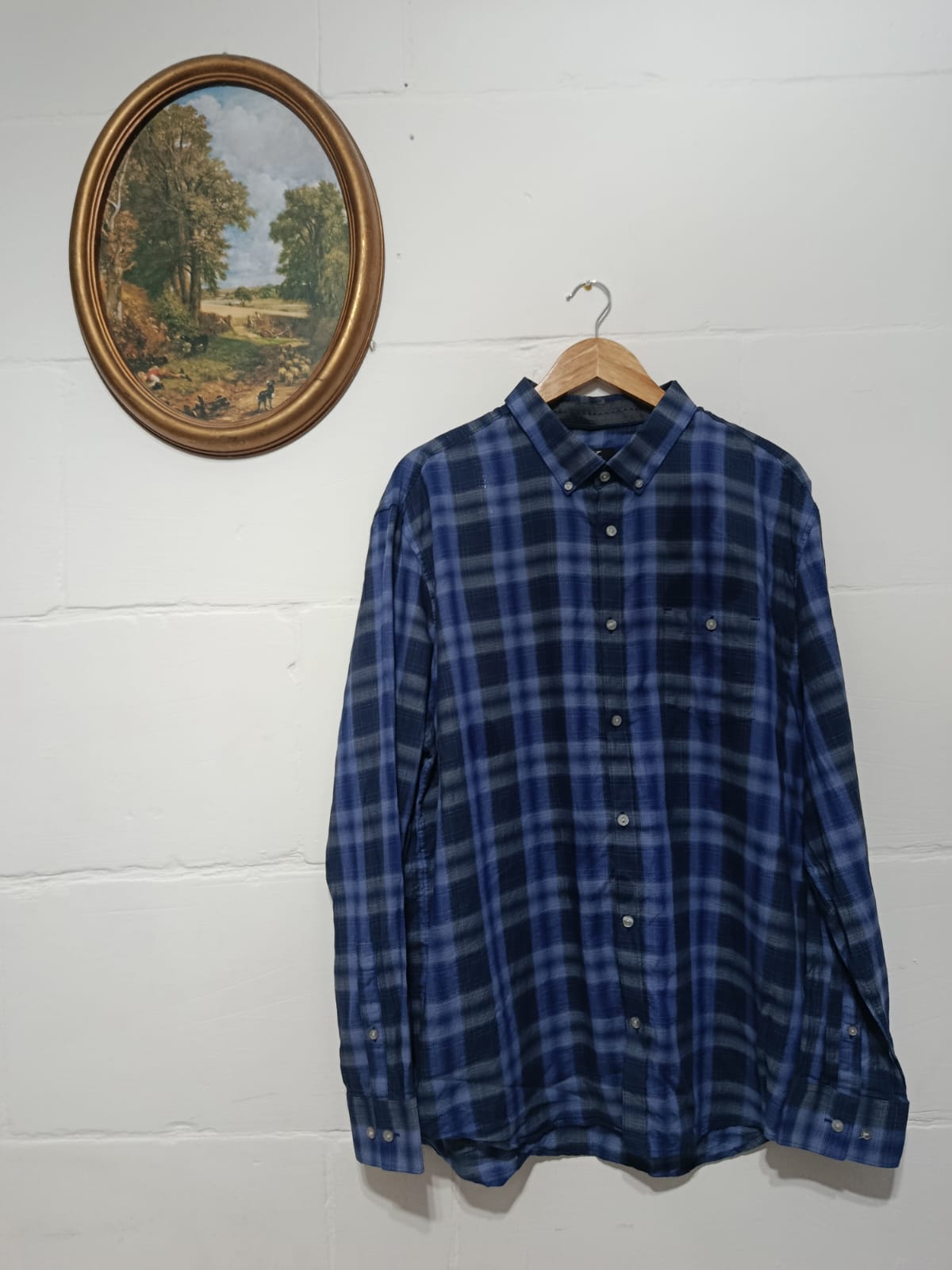Calvin Klein Blue Plaid Shirt