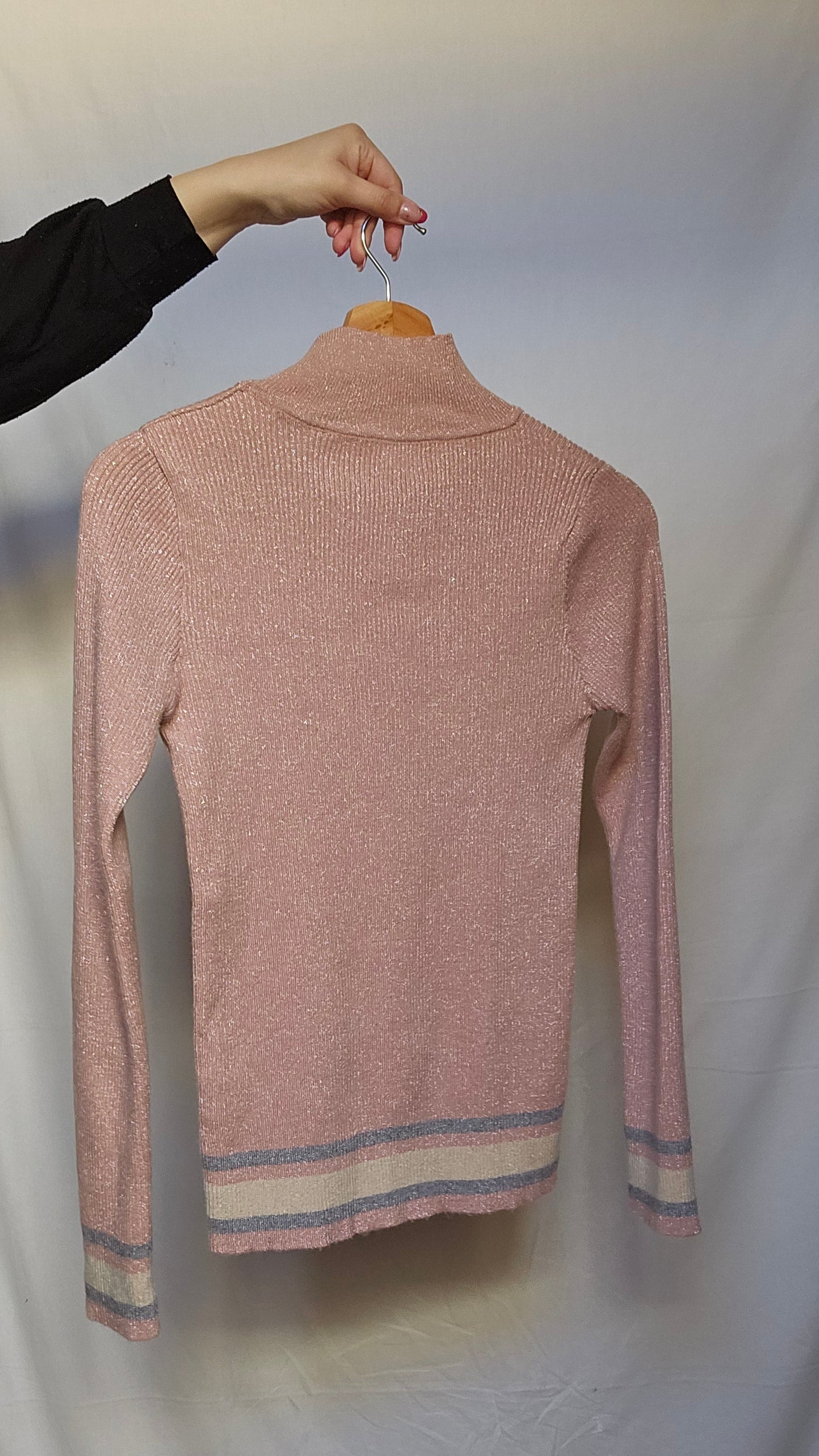 Sparkly Pink Turtleneck