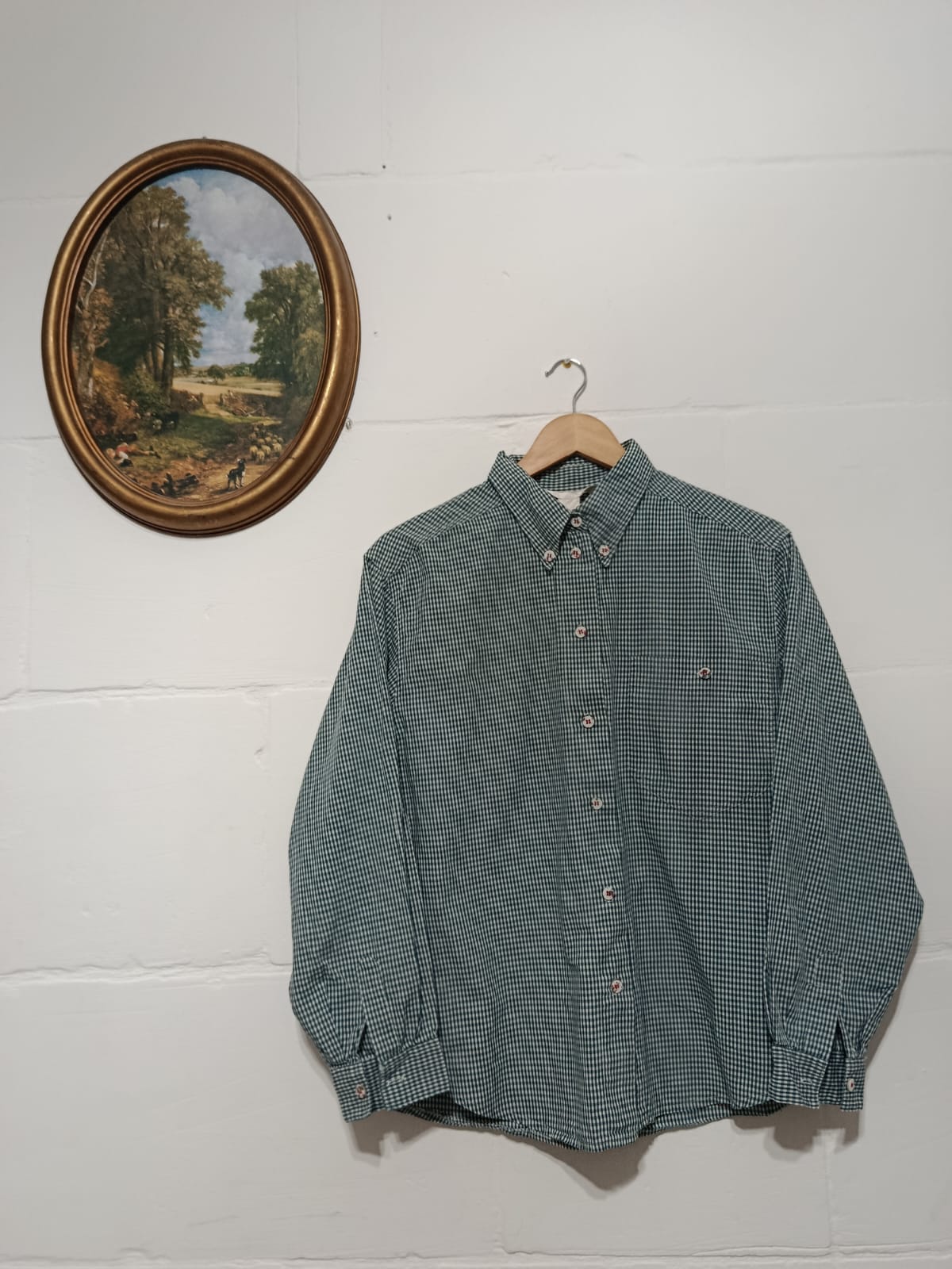 Cotton Green Checked Shirt