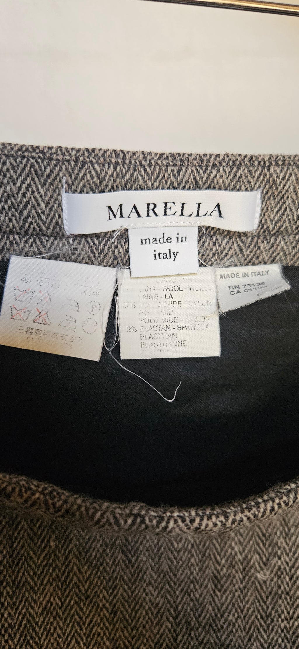 Marella Grey Wool Blend Midi Skirt