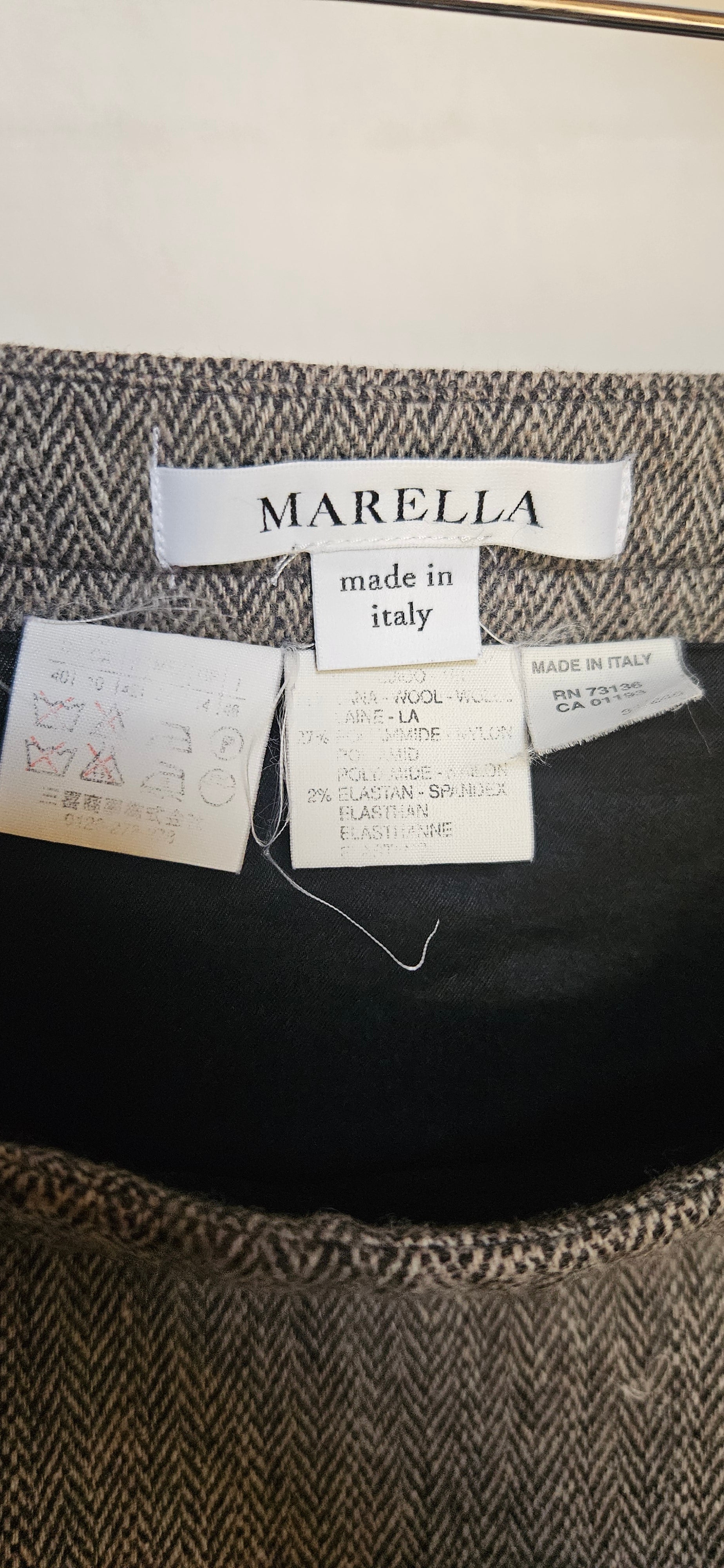 Marella Grey Wool Blend Midi Skirt