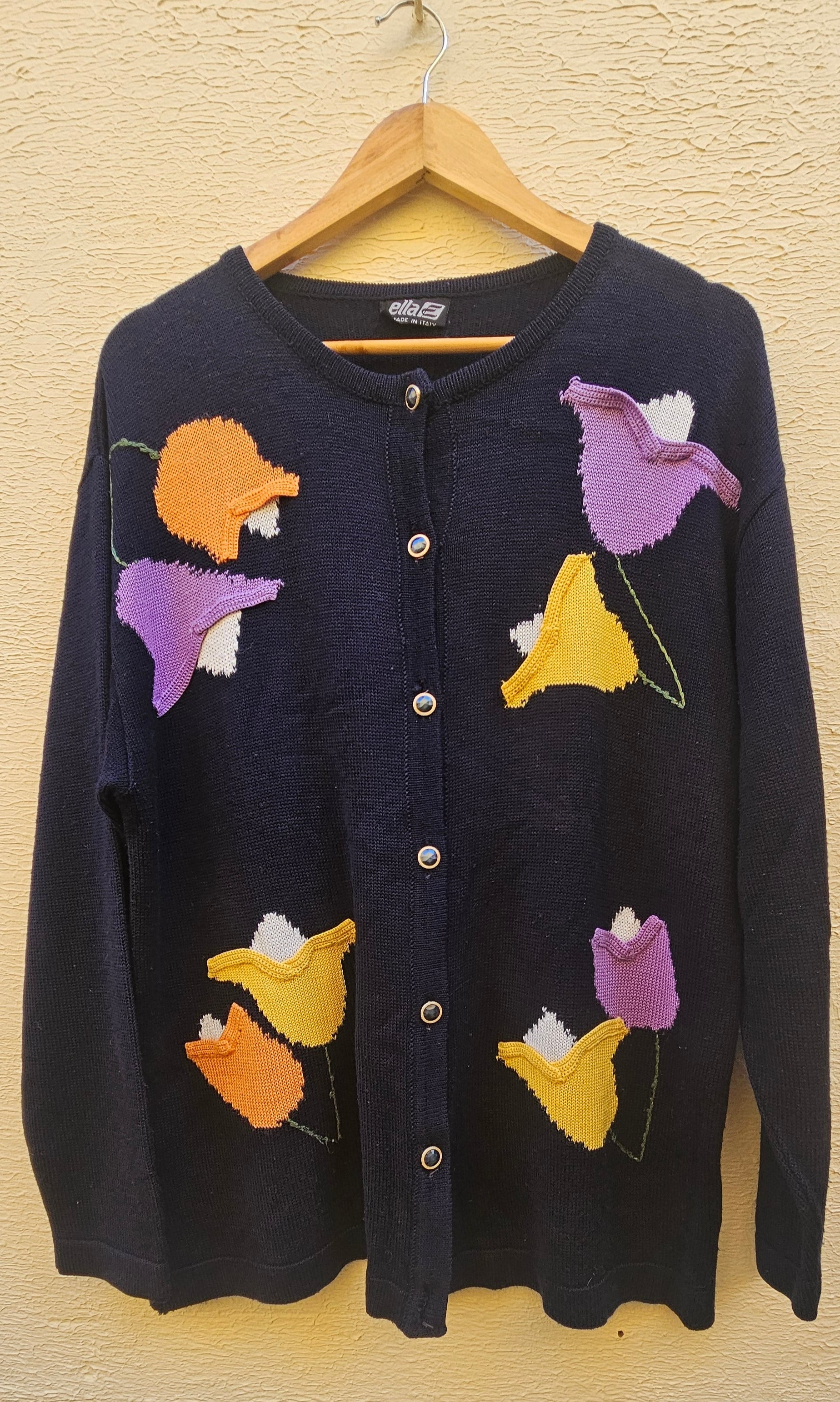 Navy Blue Tulip Cardigan