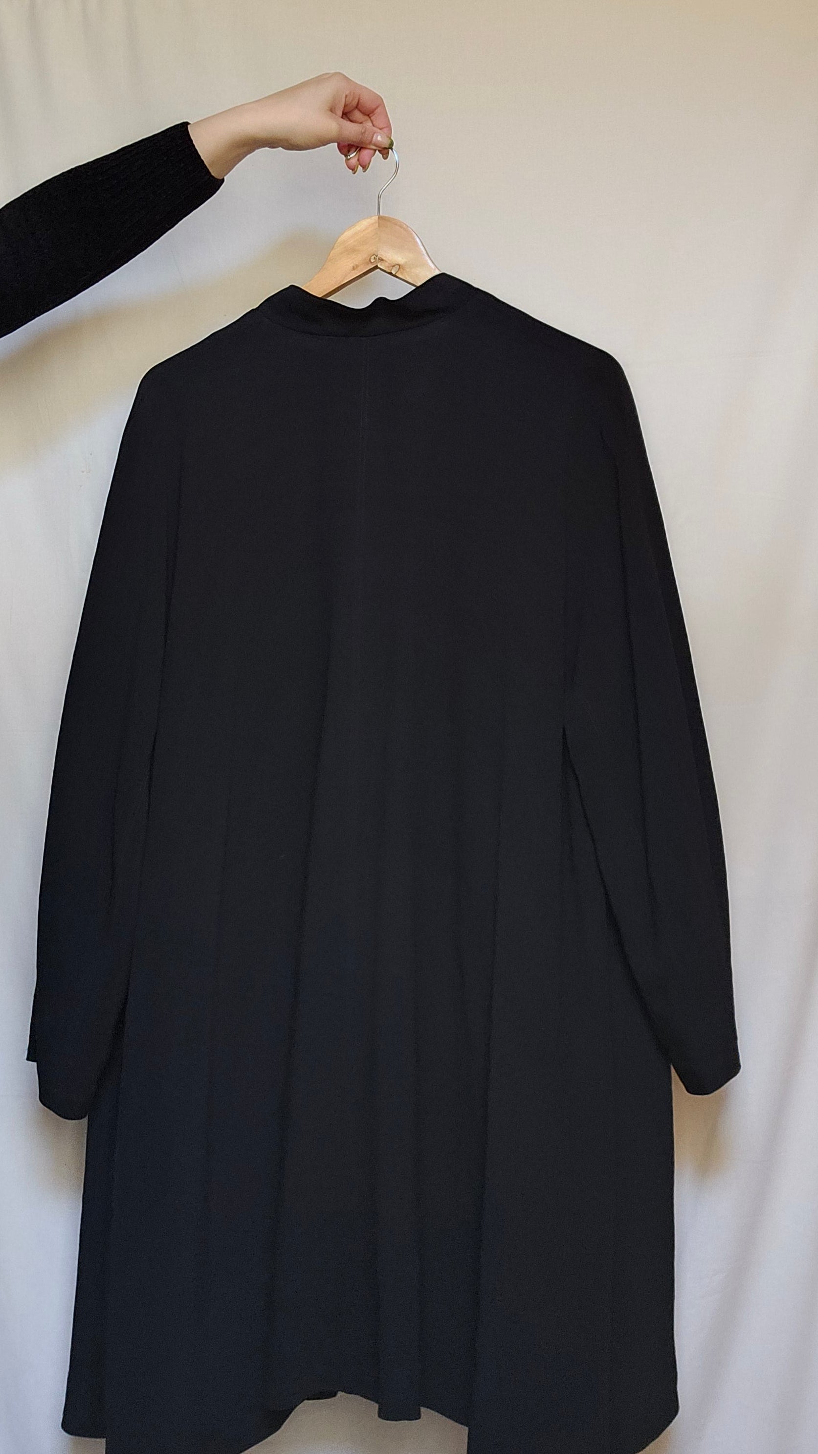 Krizia Black Cape Coat