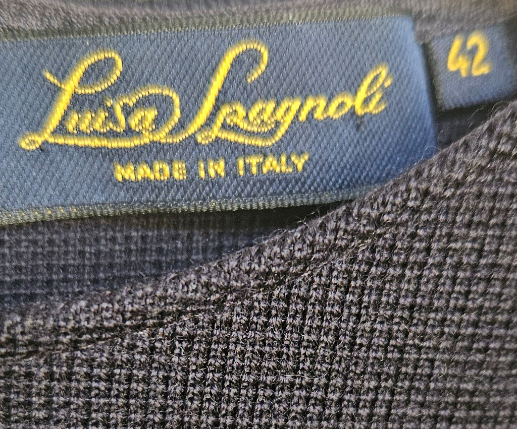 Luisa Spagnoli Navy Blue Wool Dress