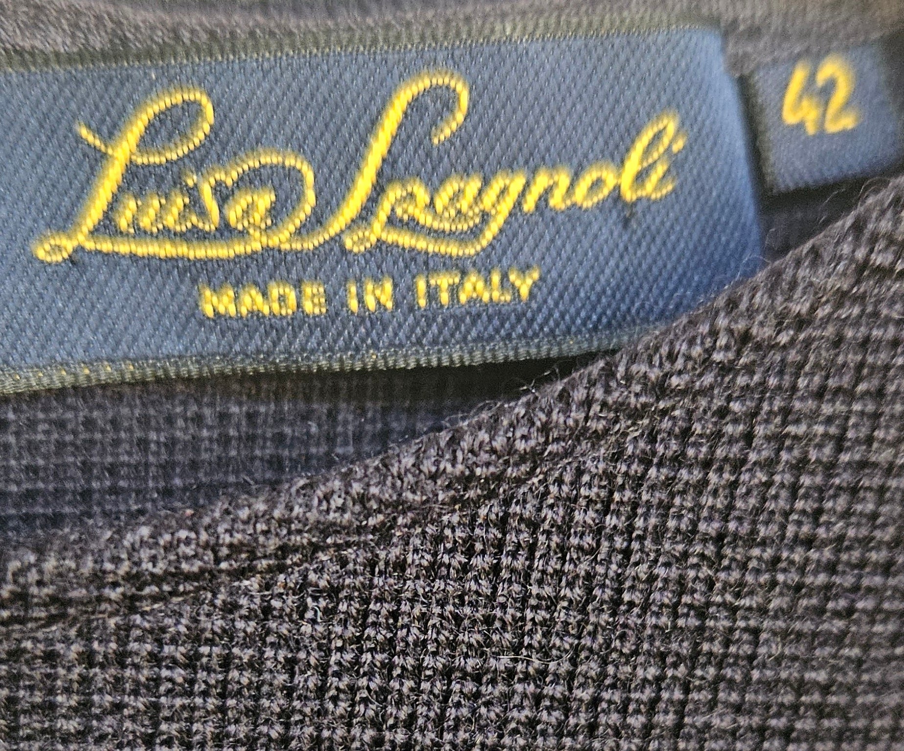 Luisa Spagnoli Navy Blue Wool Dress