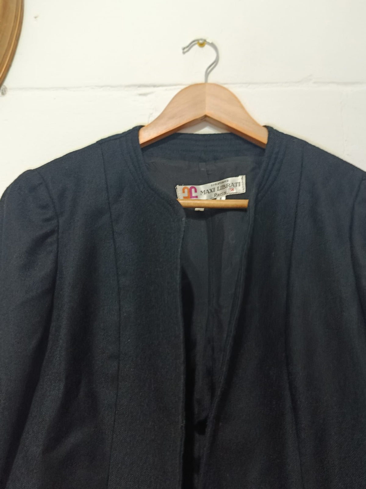 Vintage Maxi Librati Paris Black Blazer Jacket