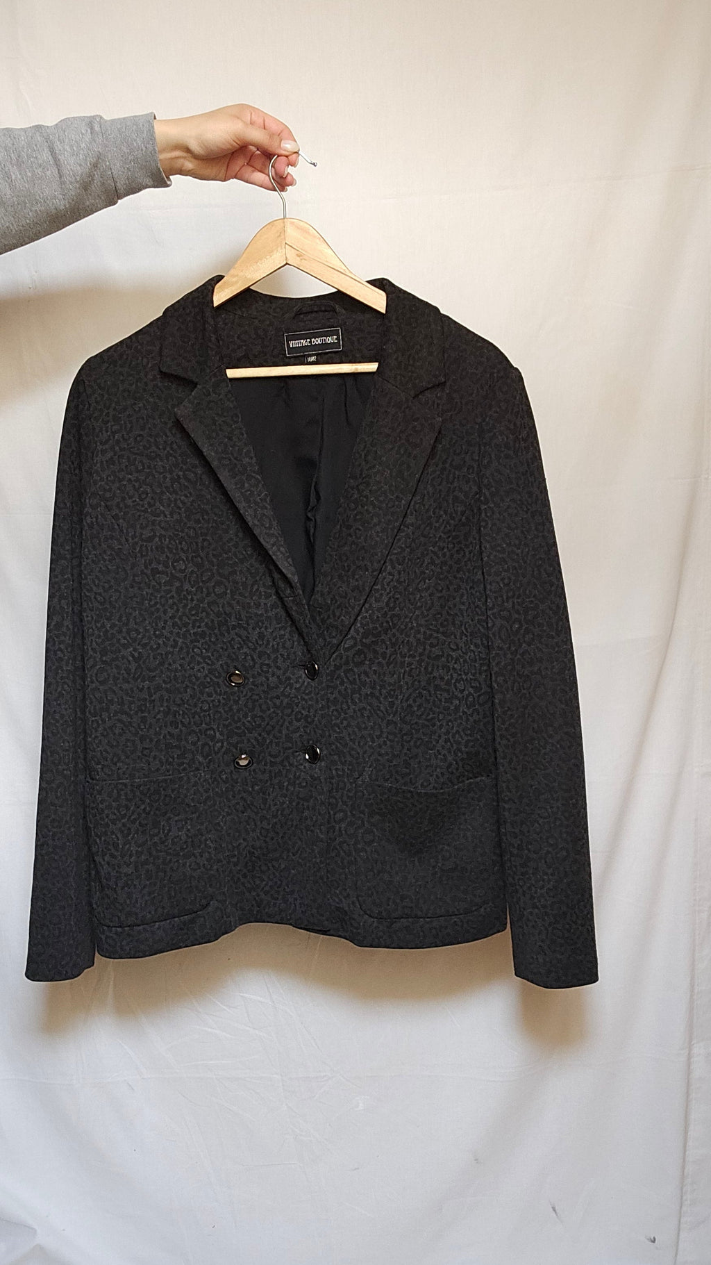 Charcoal Double-Breasted Blazer