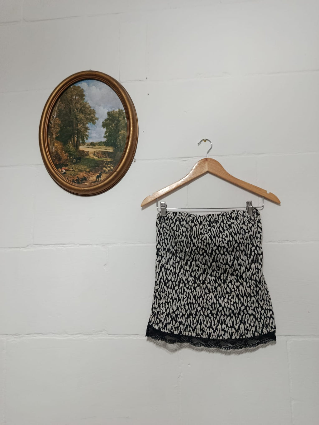 Black & White Abstract Print Tube Top