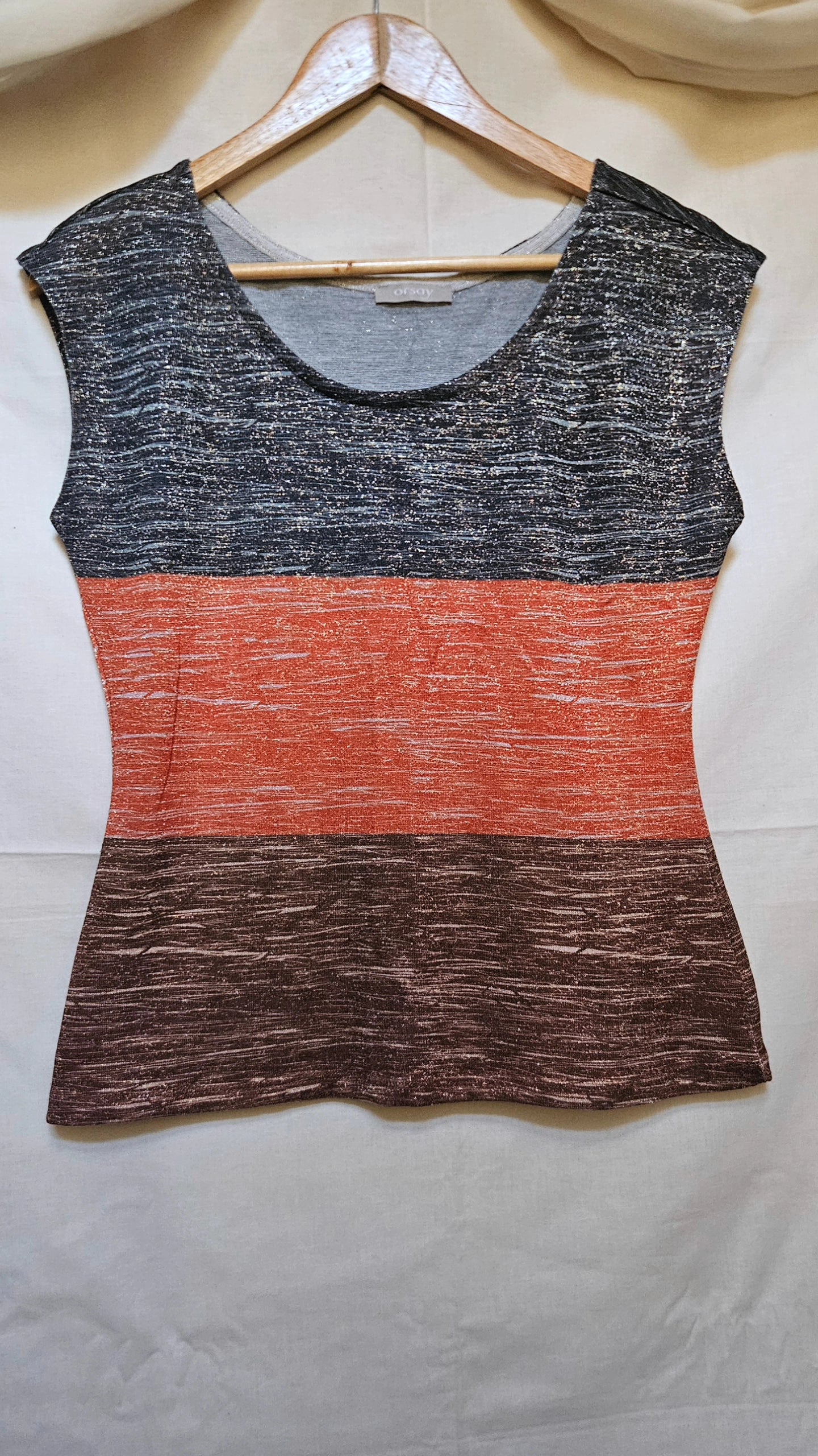 Colour-Block Lurex Sleeveless Top - G's Closet