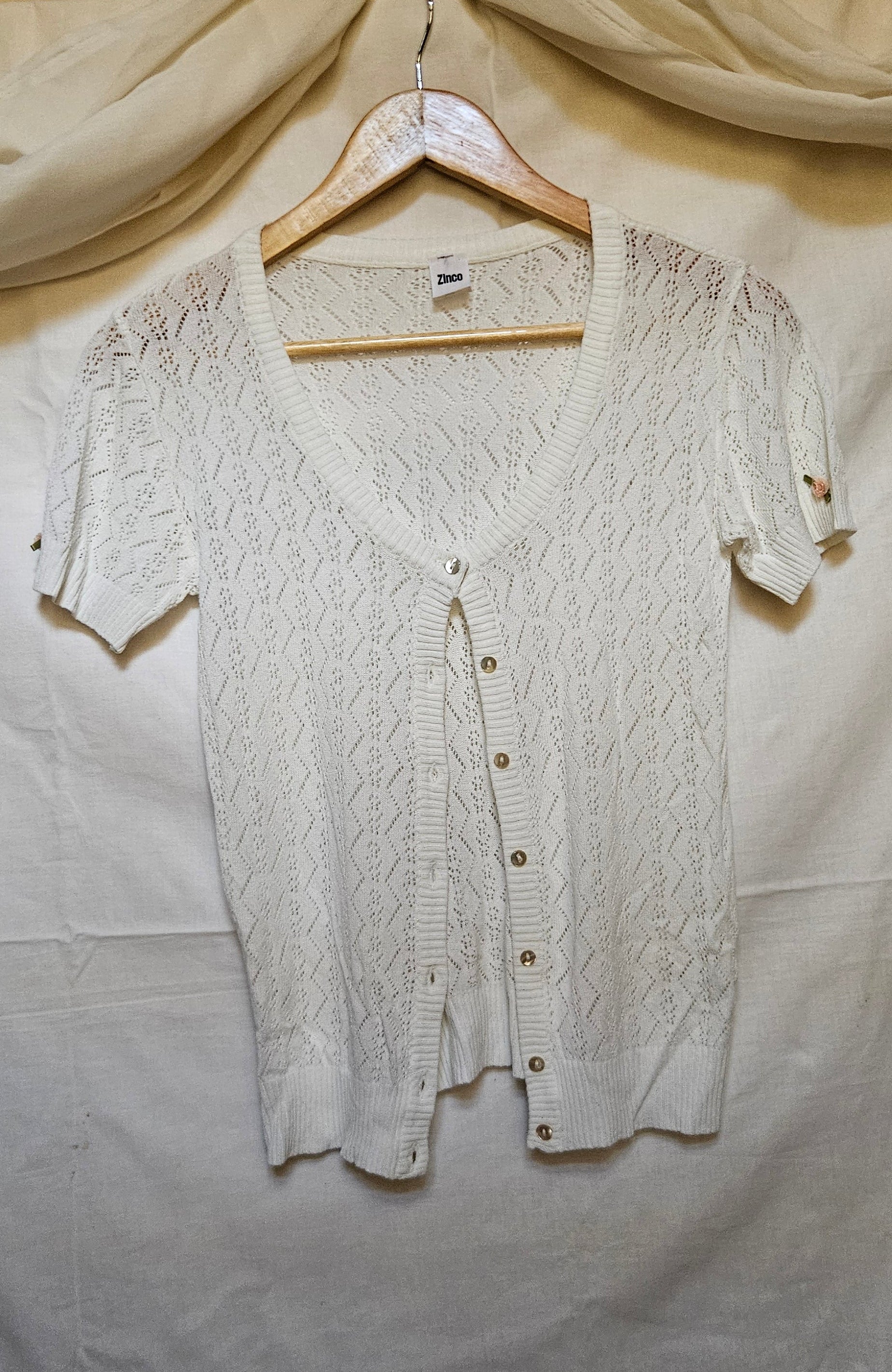 Zinco White Knit Cardigan