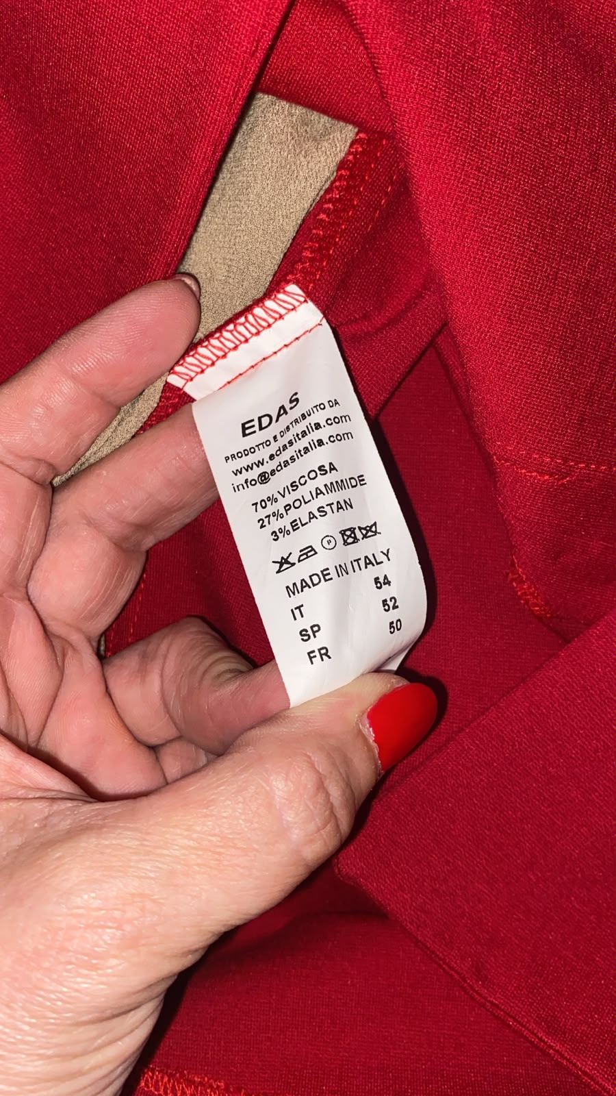 EDAS Italian Red Blazer - Ella's Closet