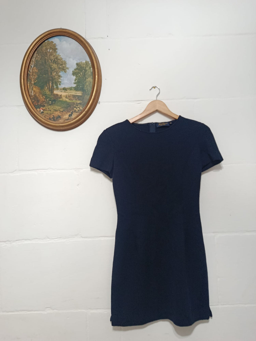 Luisa Spagnoli Navy Blue Wool Dress