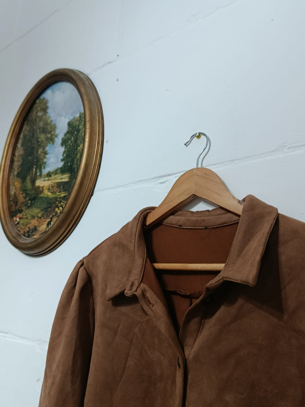 Camel Oversized Shirt Jacket