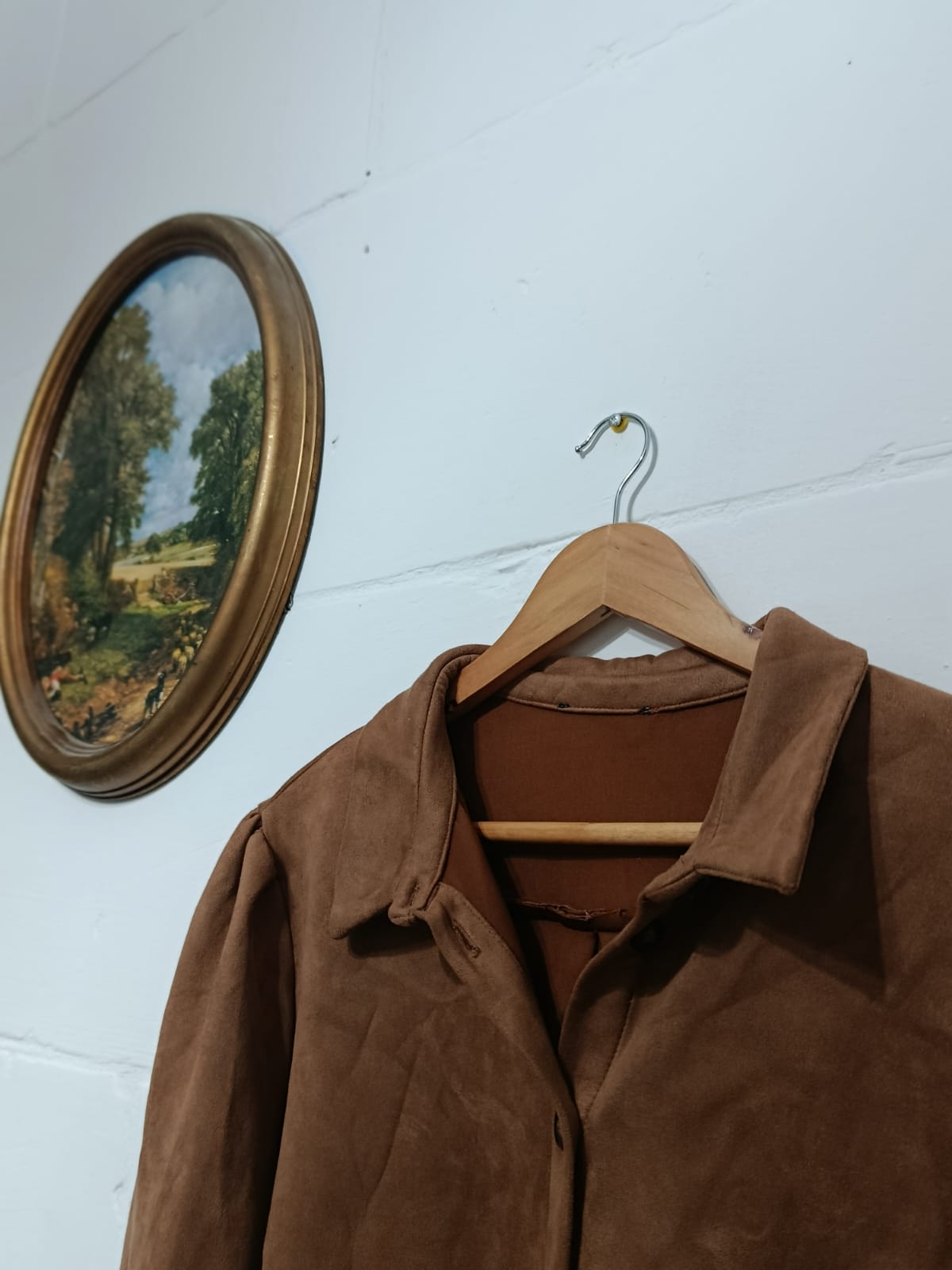 Camel Oversized Shirt Jacket