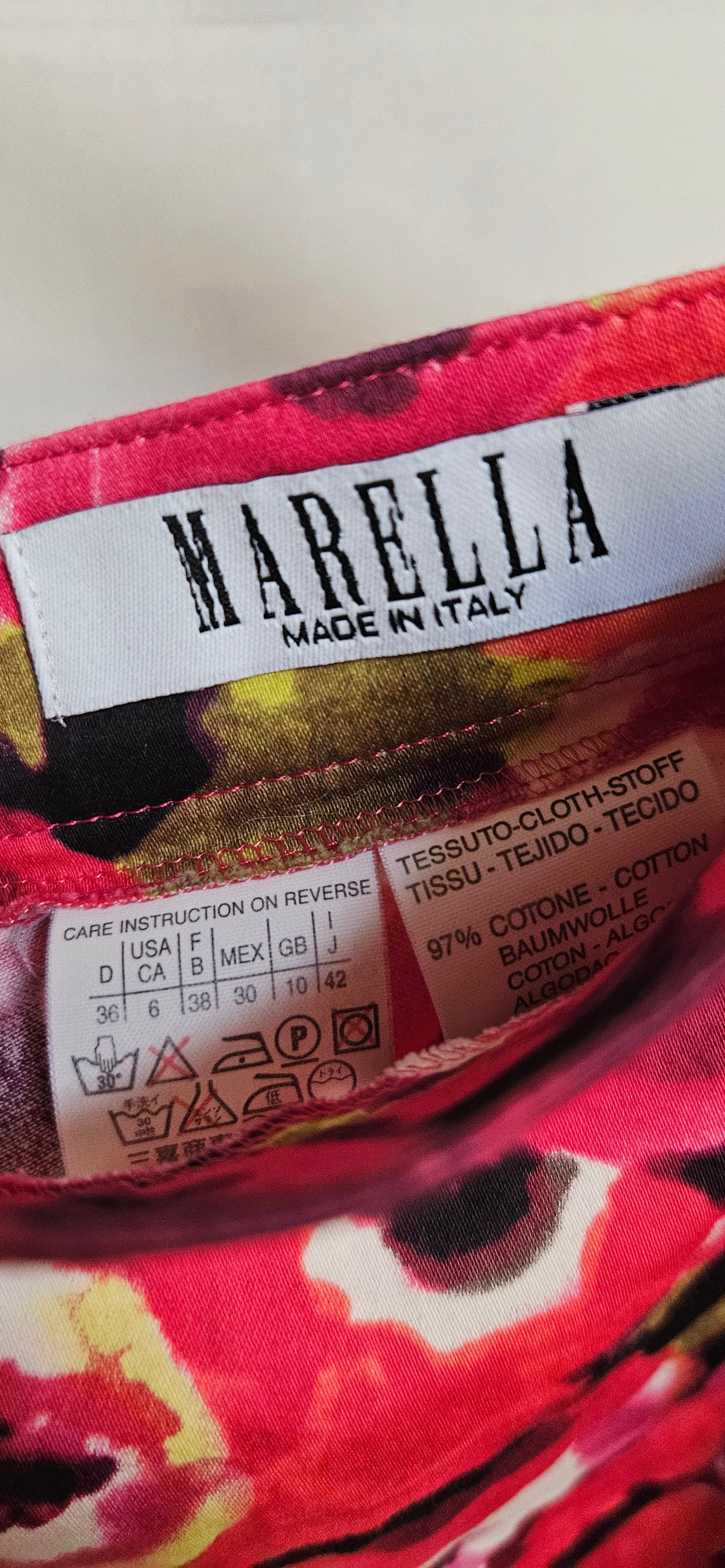 Marella Floral Cotton Pencil Skirt