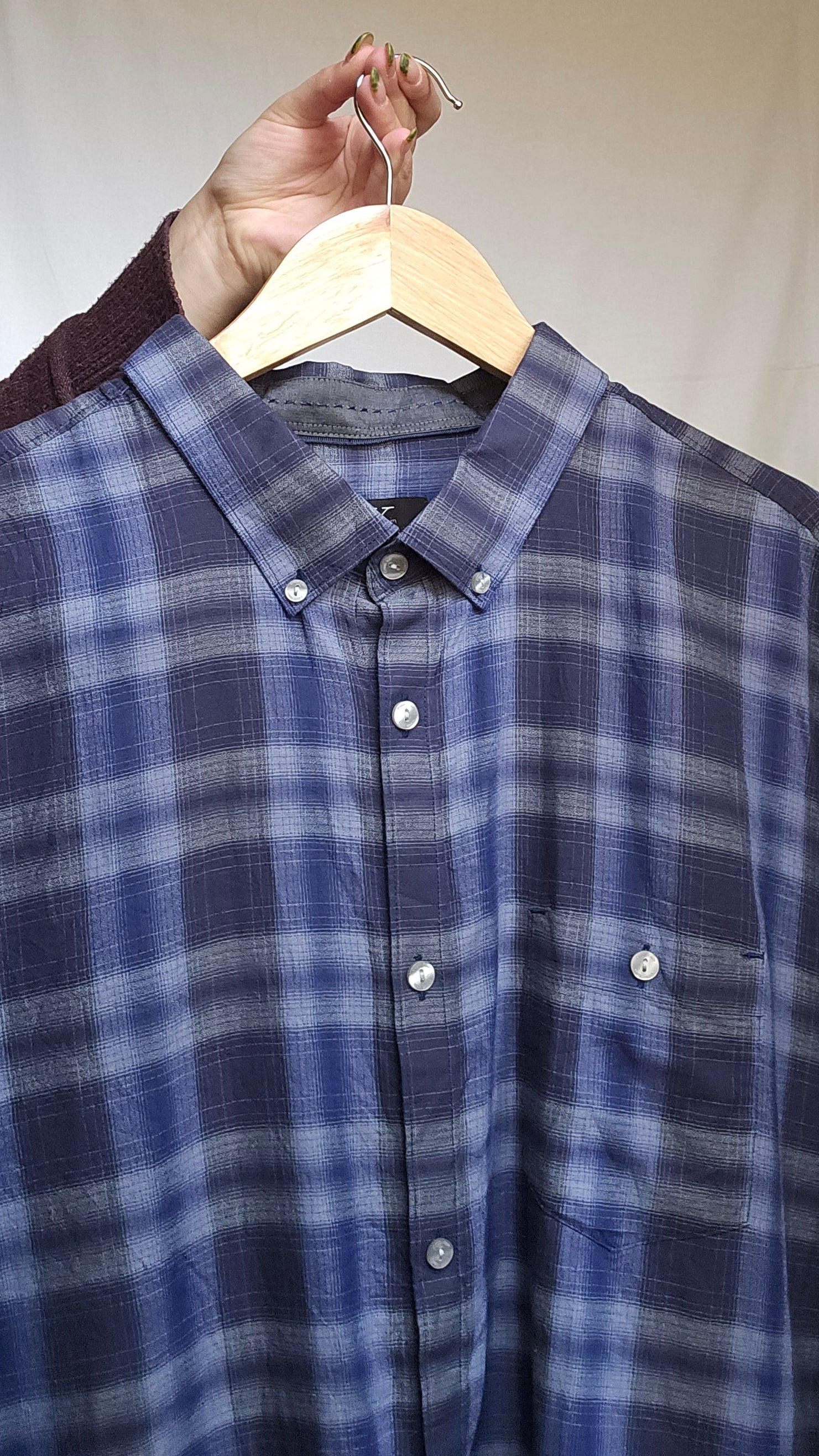 Calvin Klein Blue Plaid Shirt