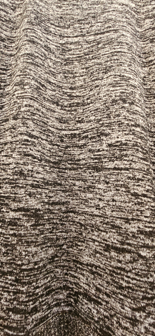 B/W Marled Crew Neck Sweater