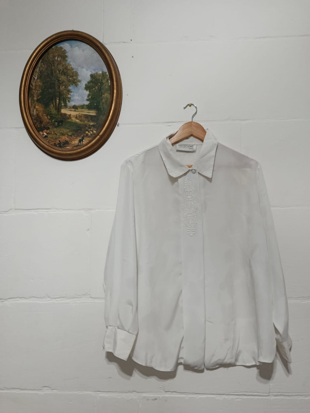 White Lace Collar Shirt
