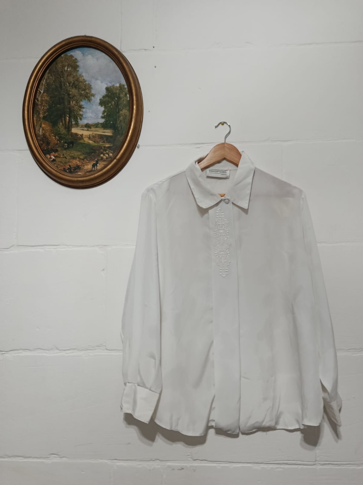 White Lace Collar Shirt