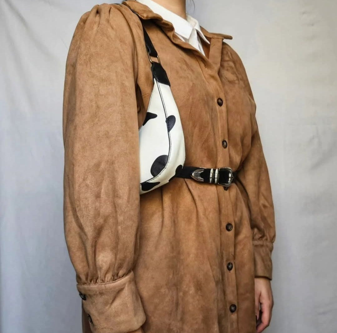 Camel Oversized Shirt Jacket