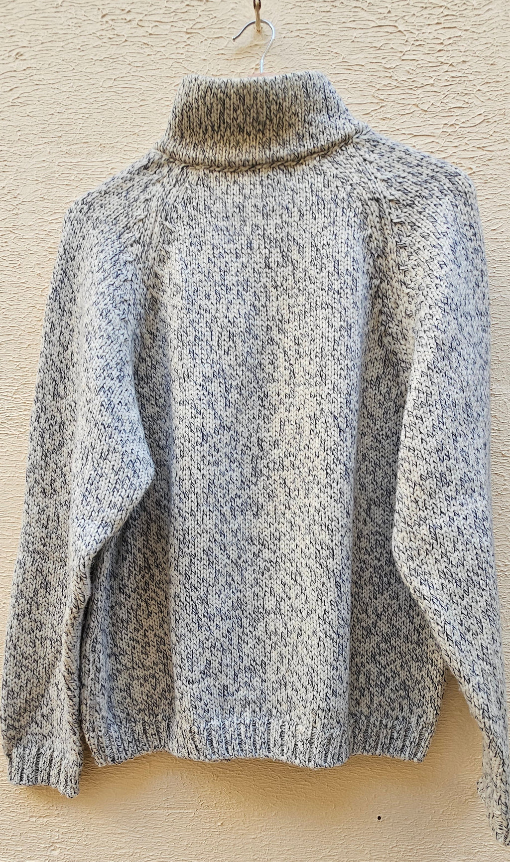 Grey Marled Zip-Up Hoodie