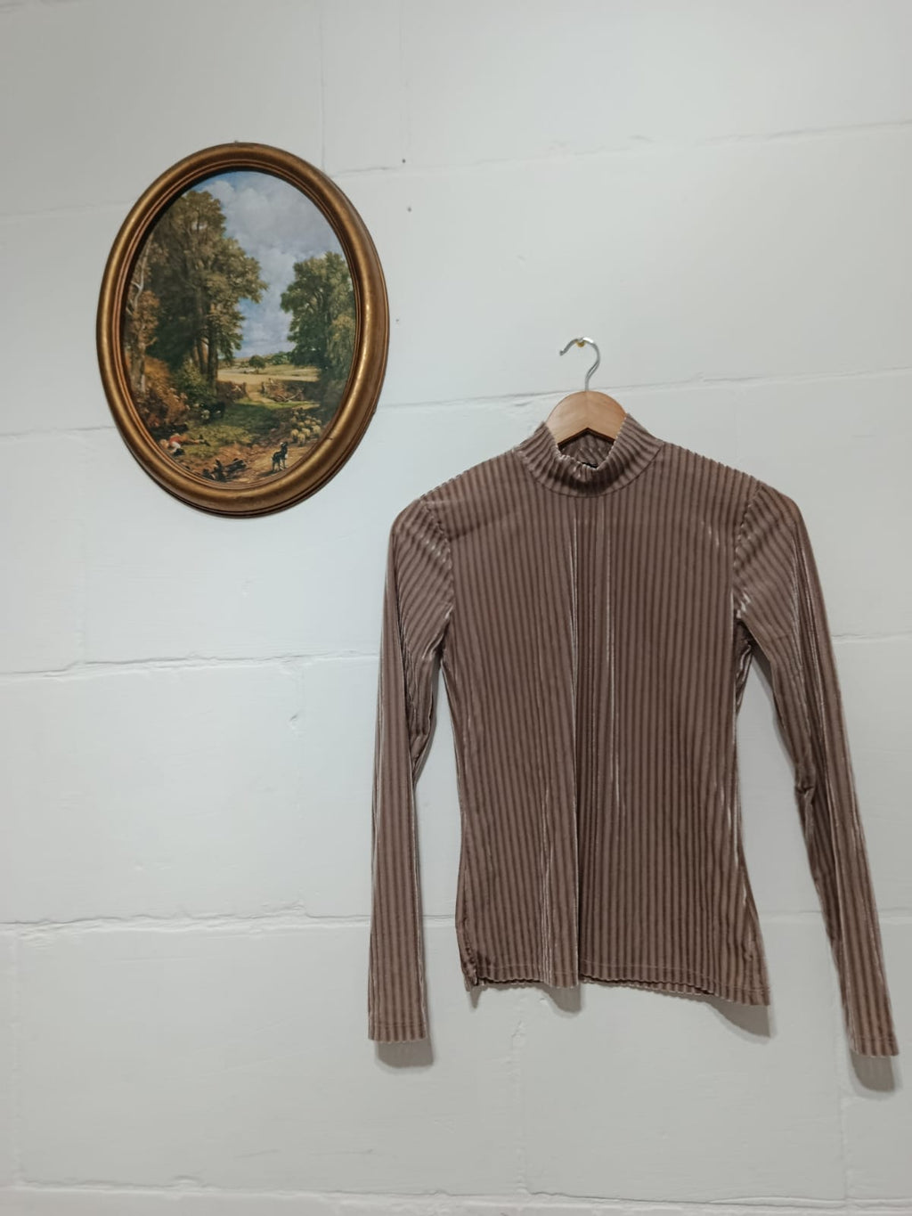 Ribbed Turtleneck Top