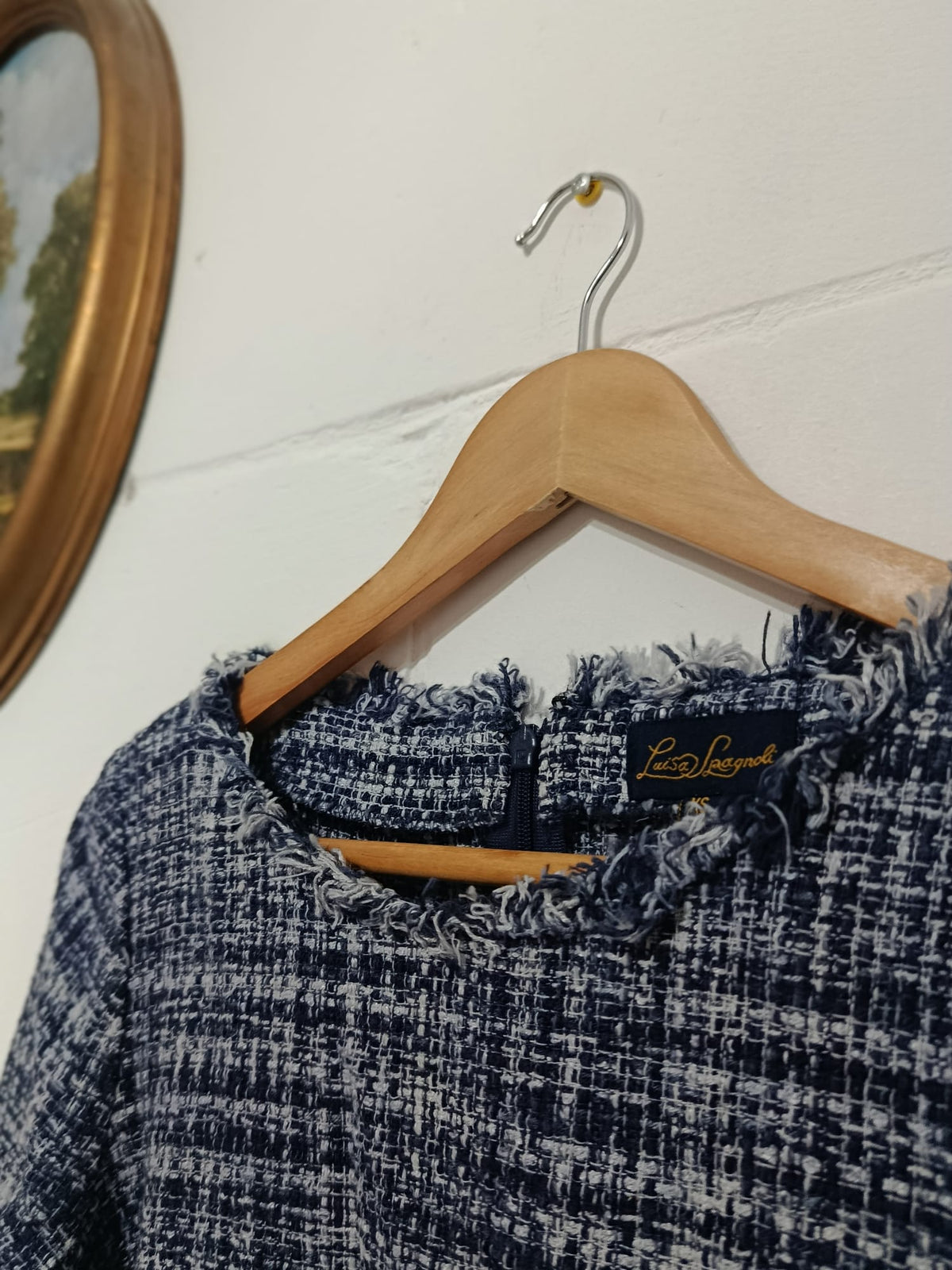 Luisa Spagnoli Blue Checked Blouse