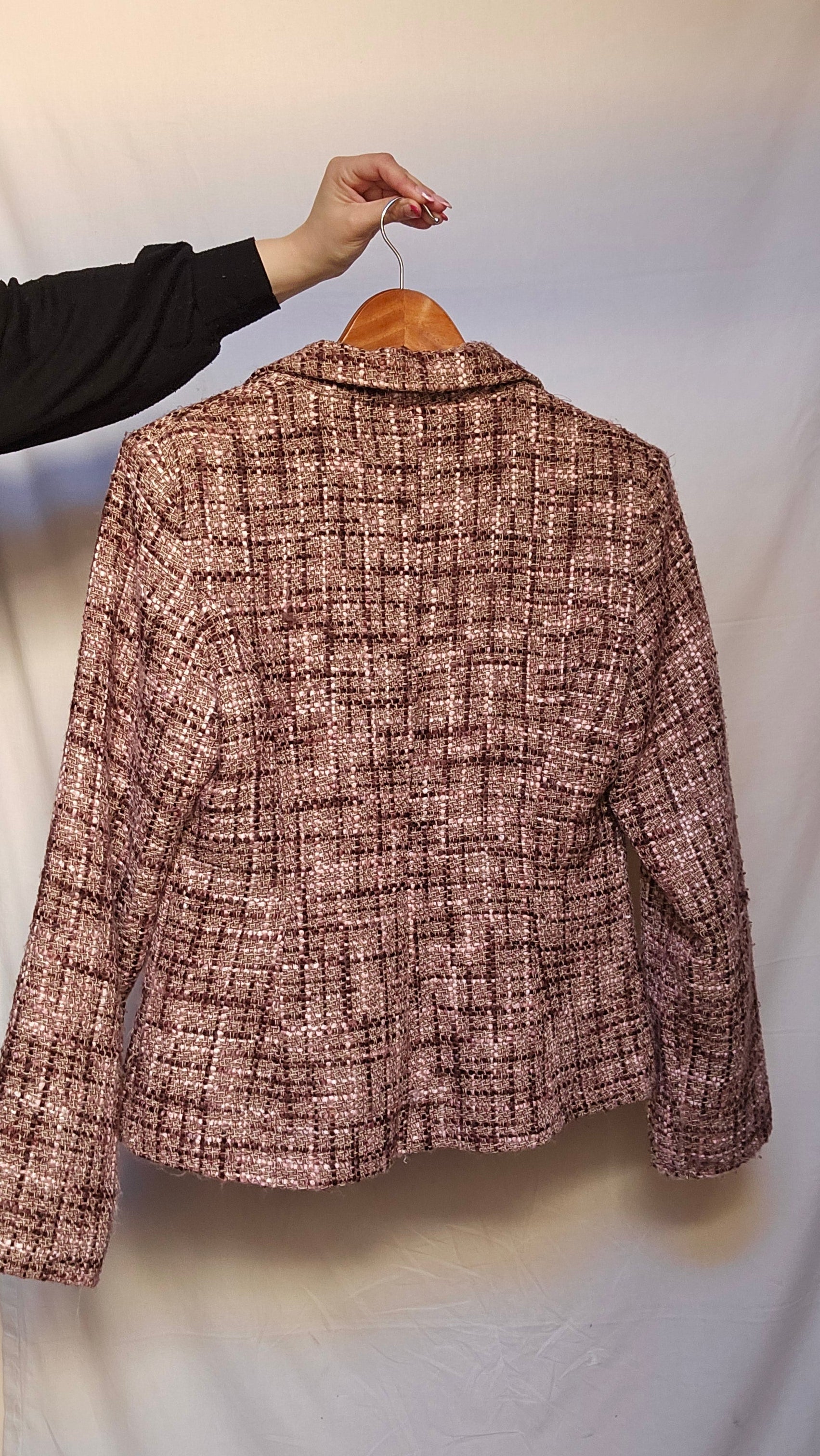 Pink & Brown Tweed Blazer