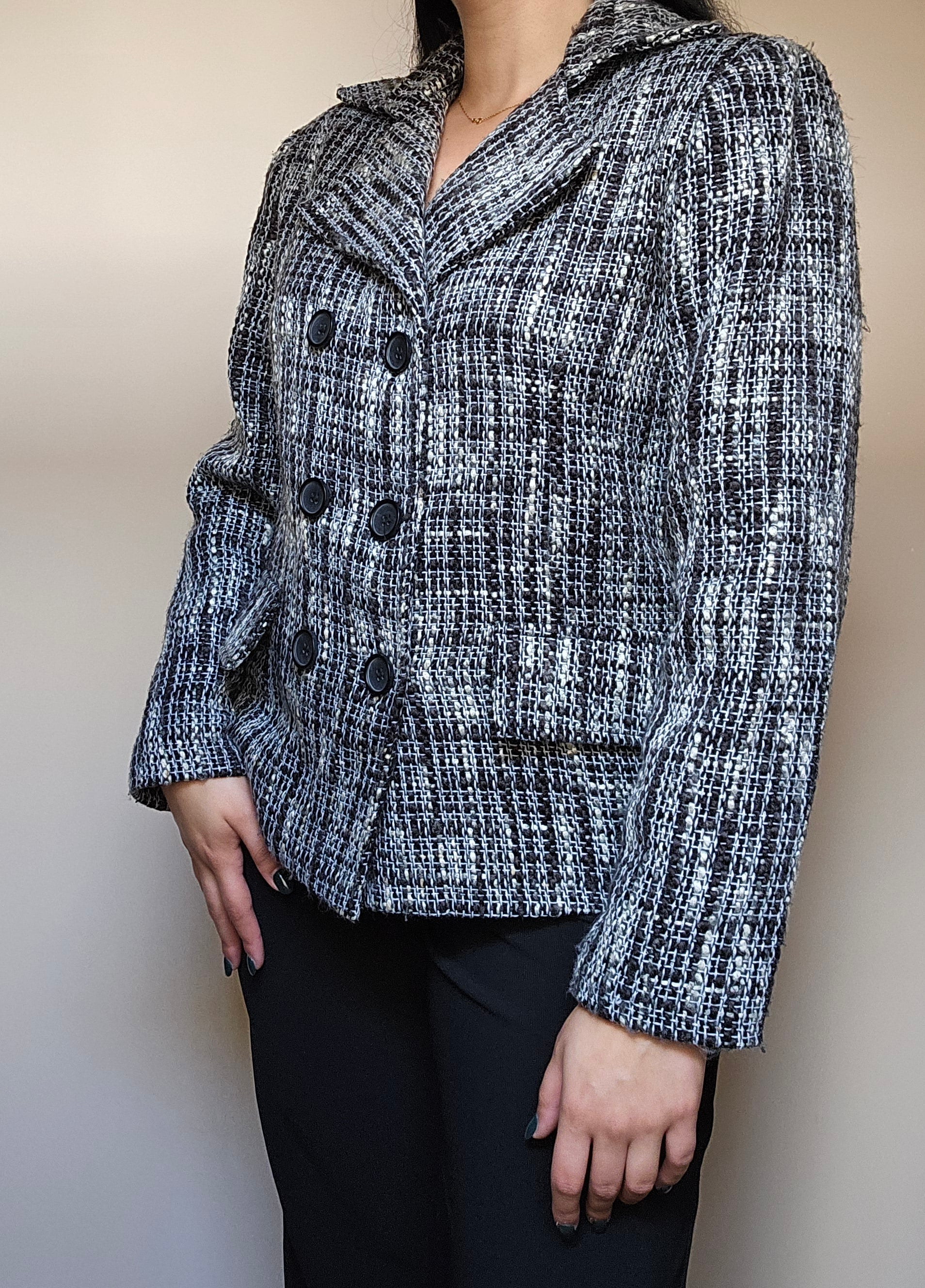 Black & Grey Tweed Blazer