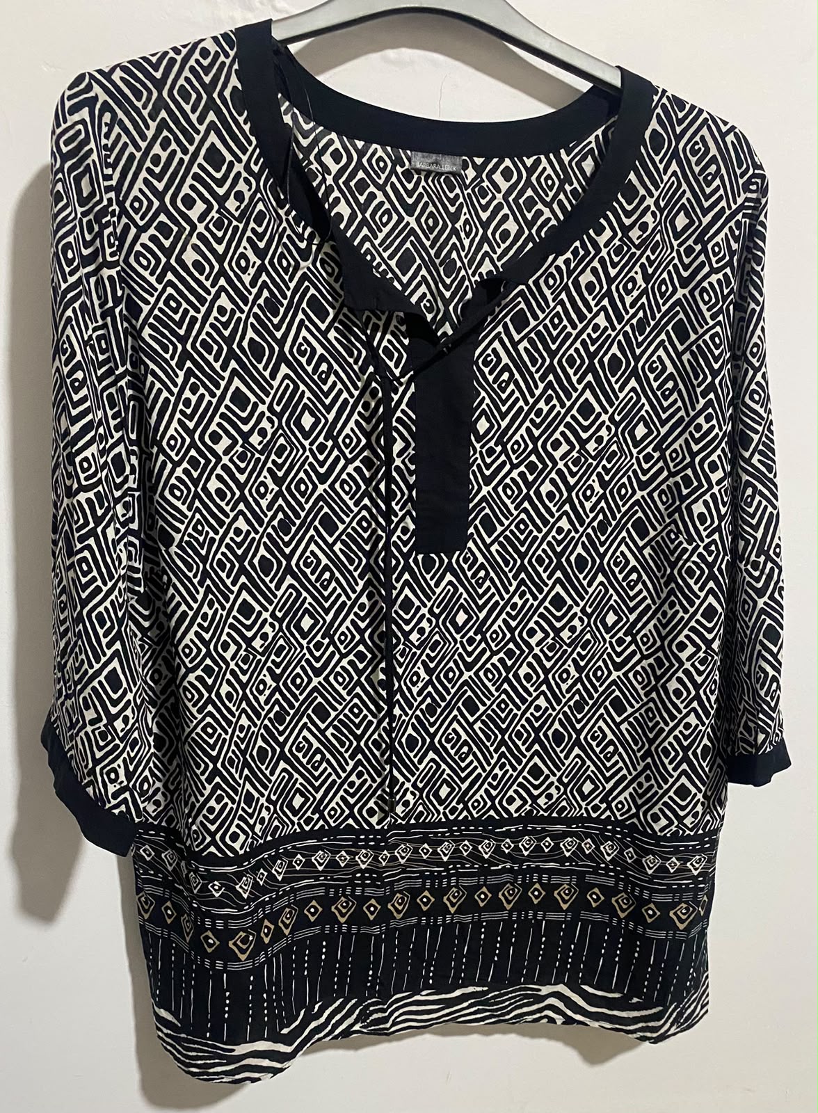 Barbara Lebek Geometric Blouse - Ella's Closet
