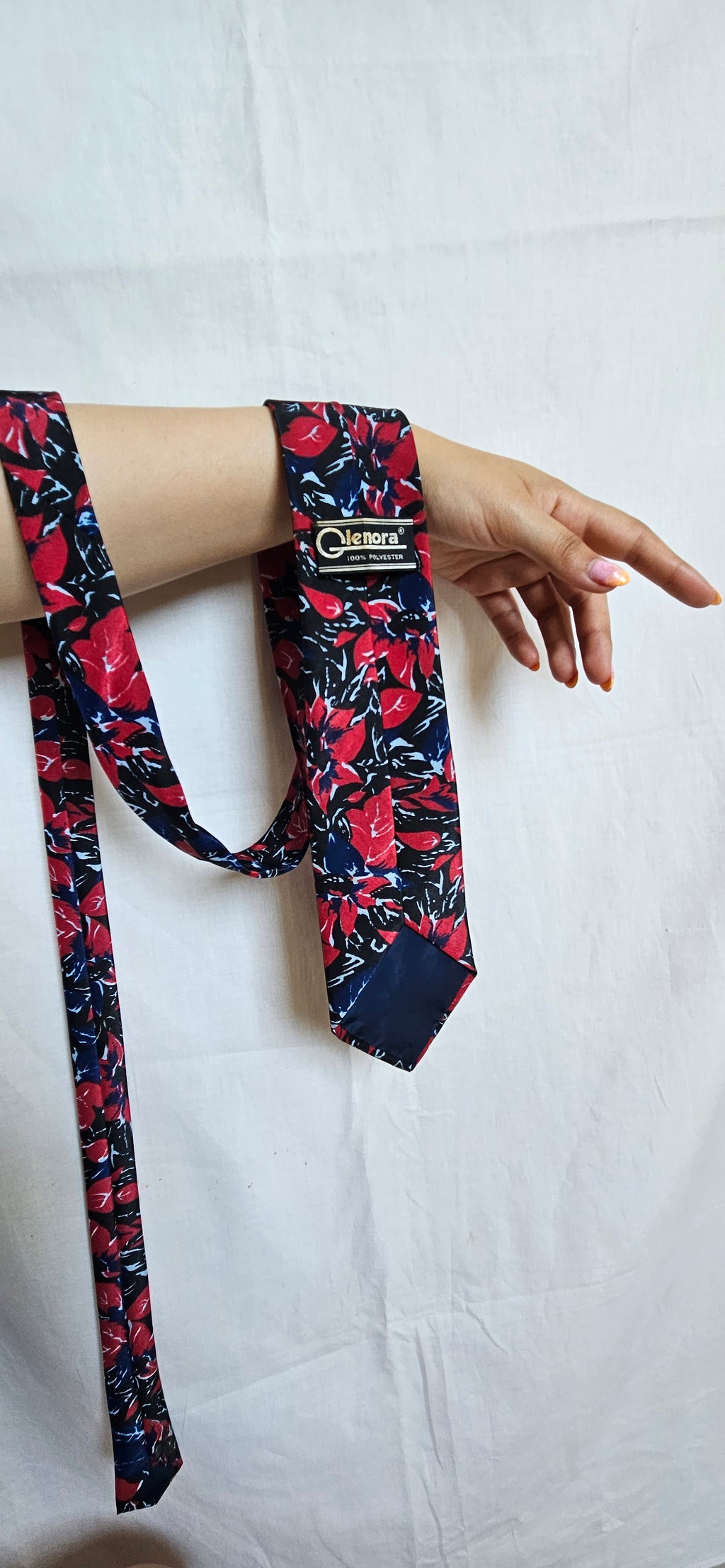 Vintage Blue-Pink Floral Tie