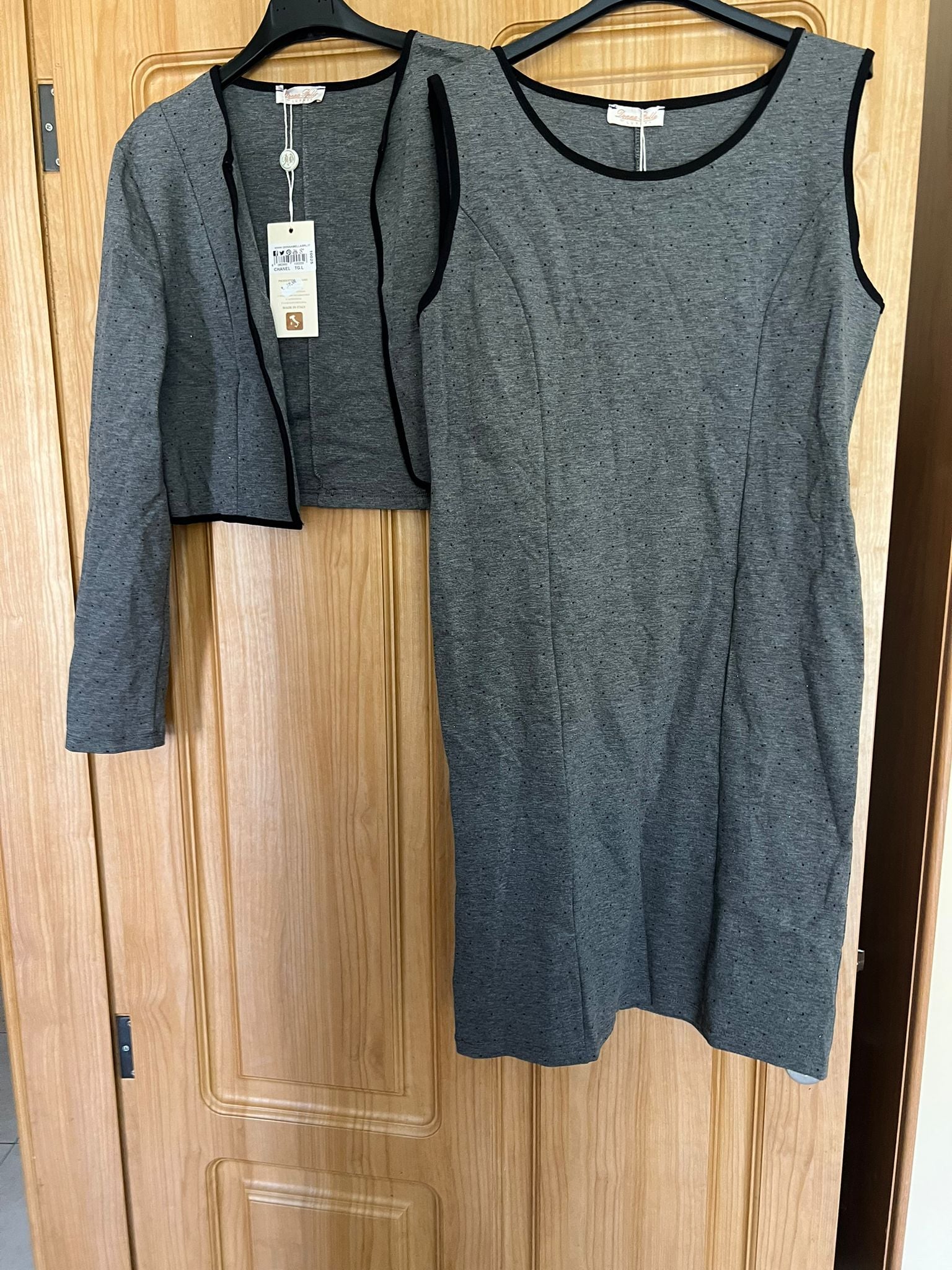 S.Ellen Grey Textured Dress & Jacket Set – Mireille's Closet