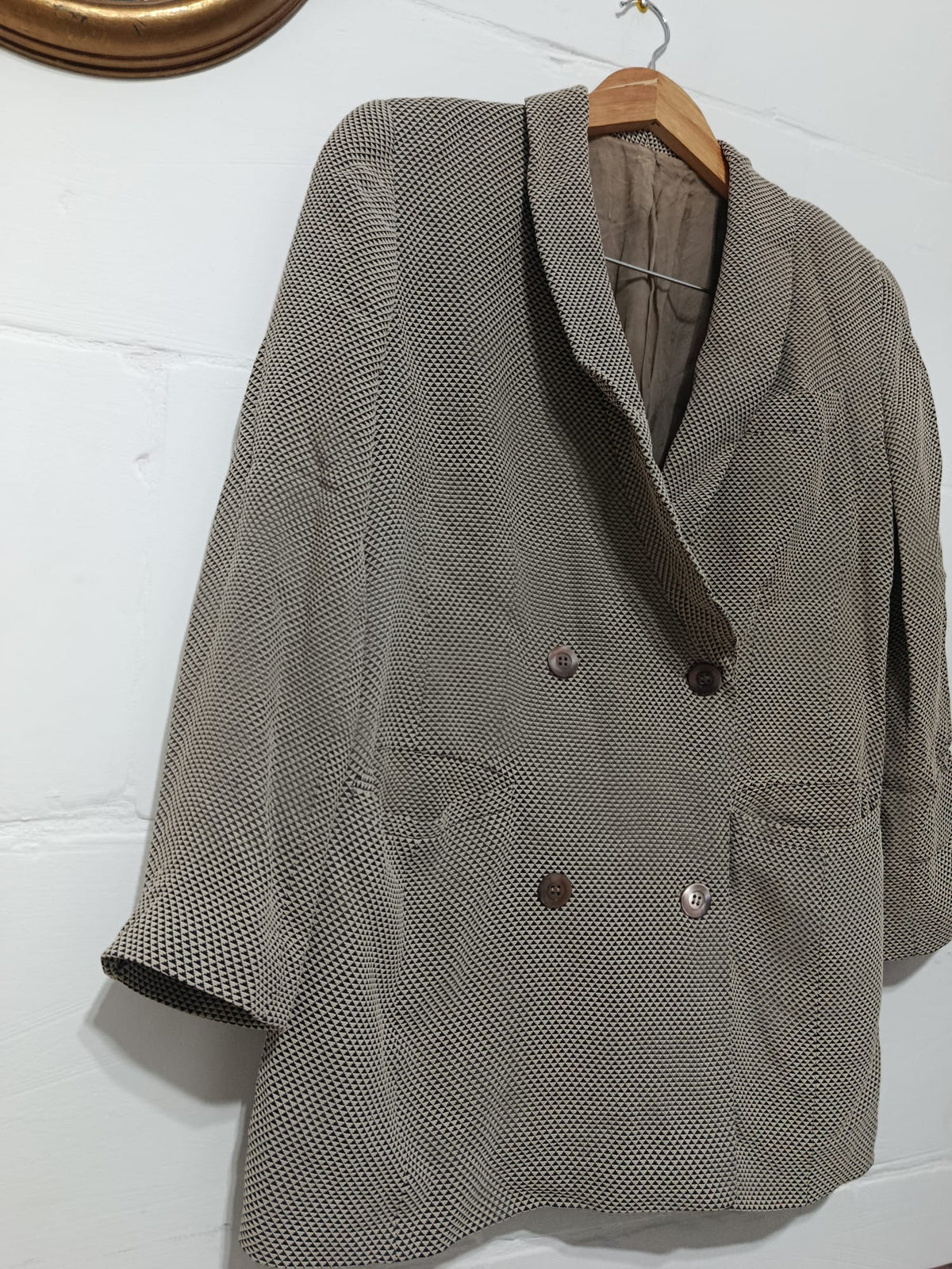 Vintage Brown Double-Breasted Blazer