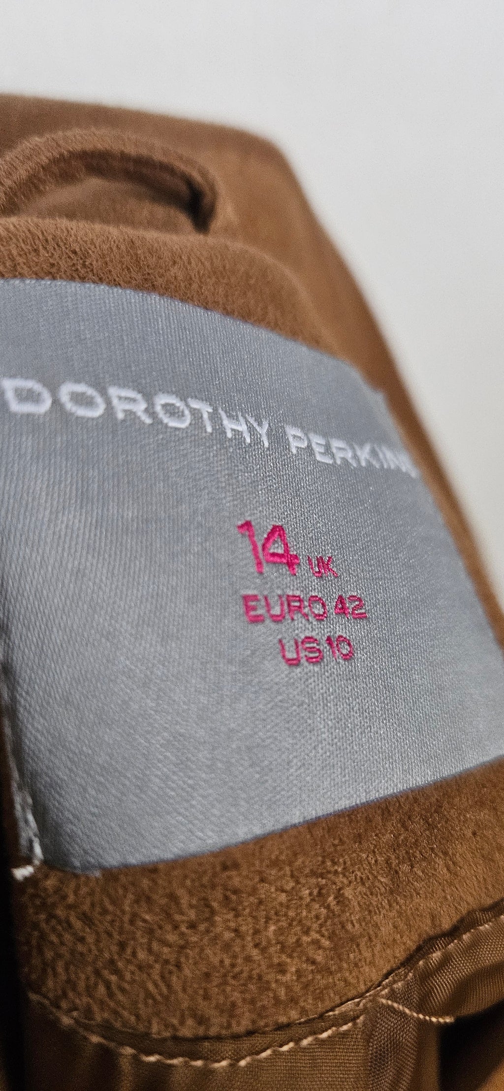 Dorothy Perkins Camel Suede Biker Jacket